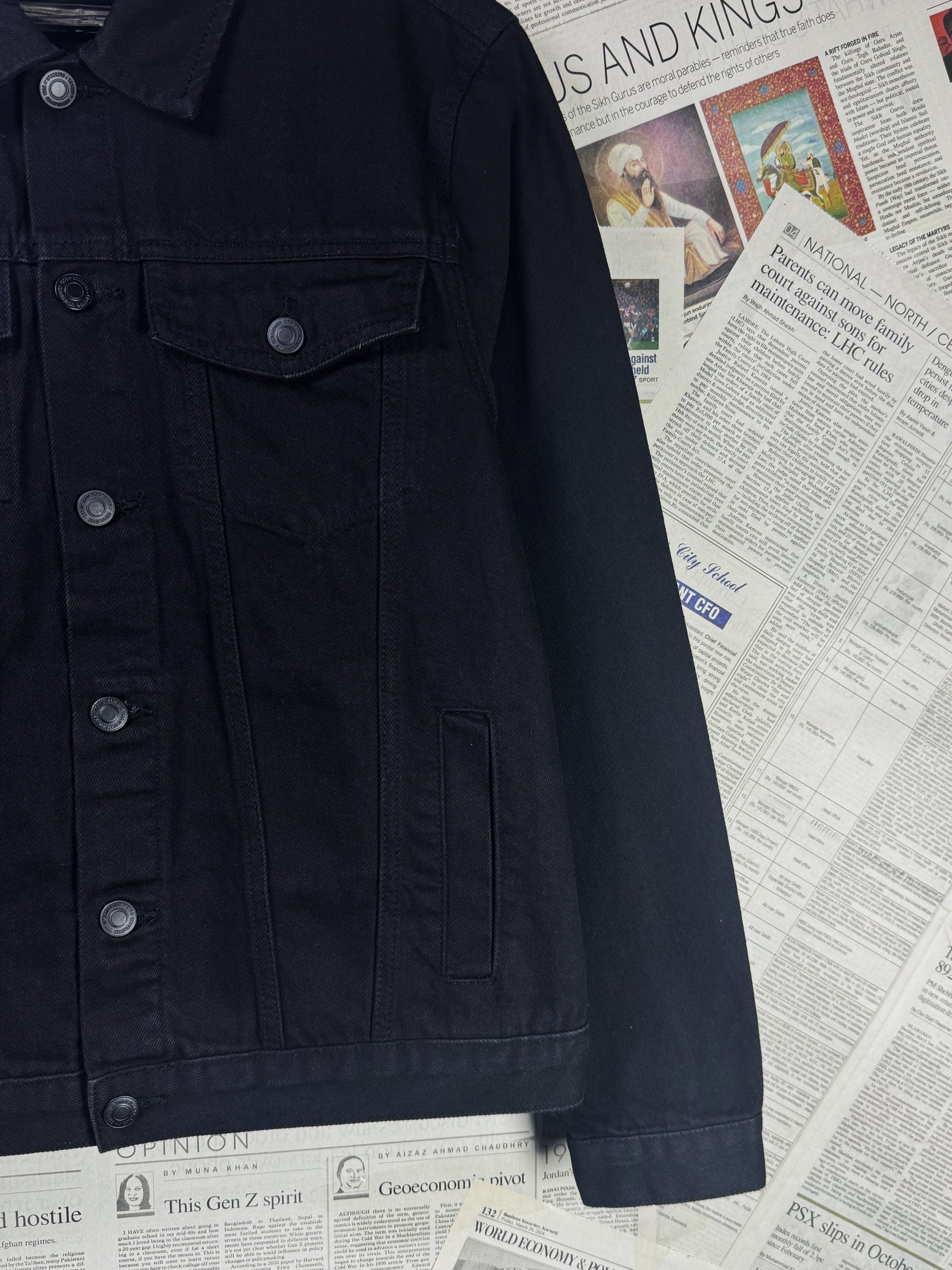 New Look® Small | Chest: 19" | Black | Denim Jacket | 2180 - Genuine Maal