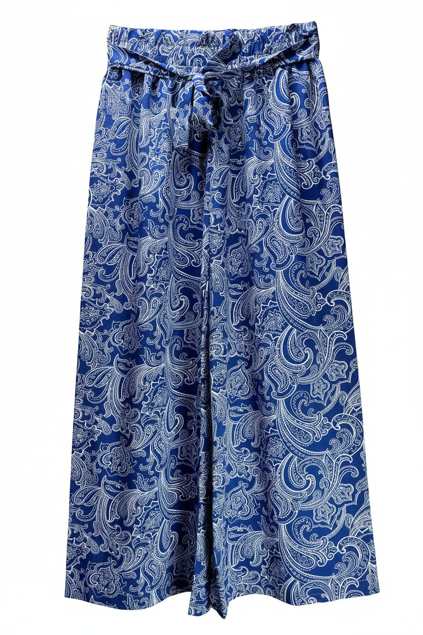 ® Waist: 24" to 26" | Paisley Print | Palazzo Pants | B8 - 2506 - Genuine Maal