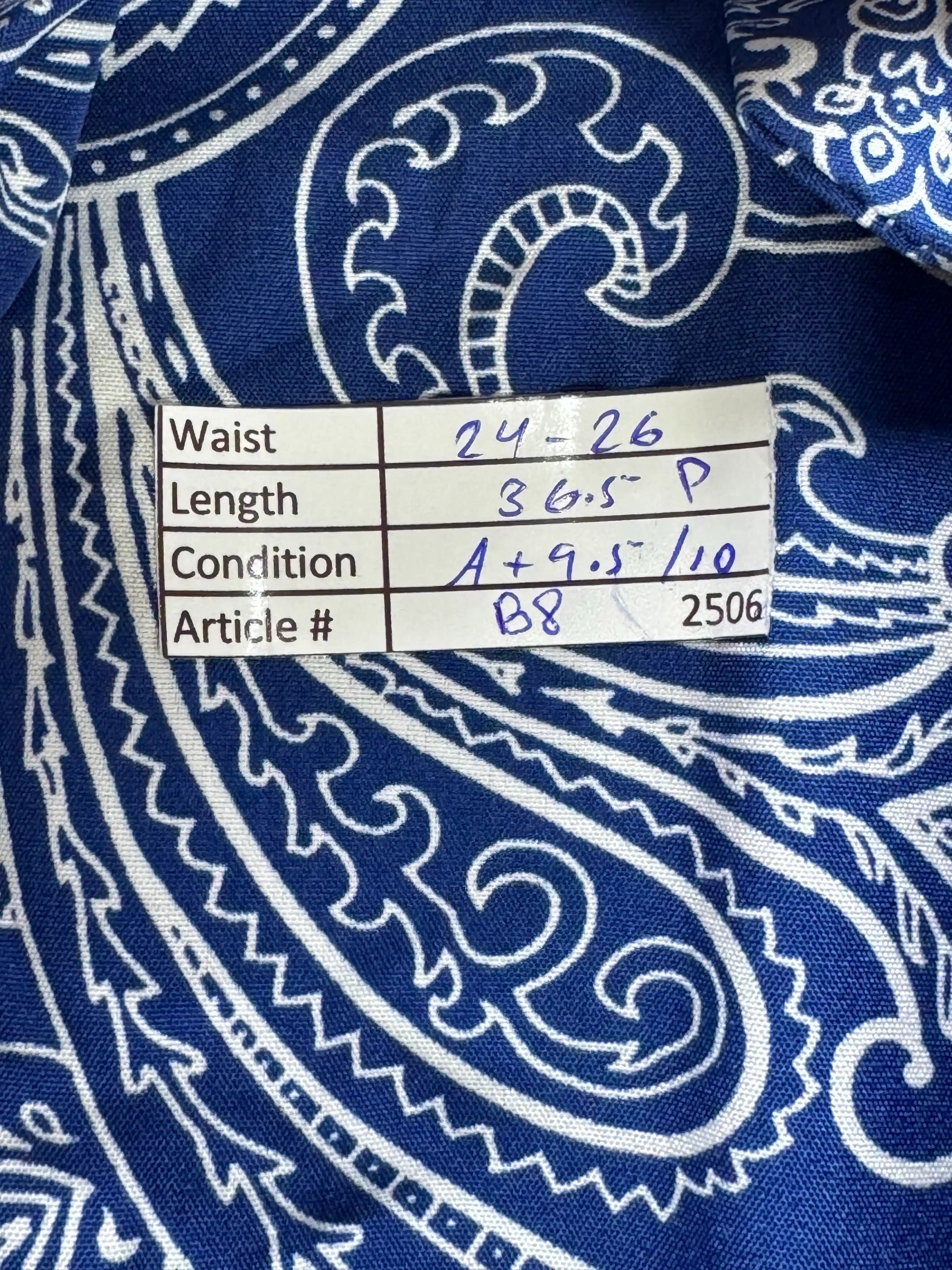 ® Waist: 24" to 26" | Paisley Print | Palazzo Pants | B8 - 2506 - Genuine Maal