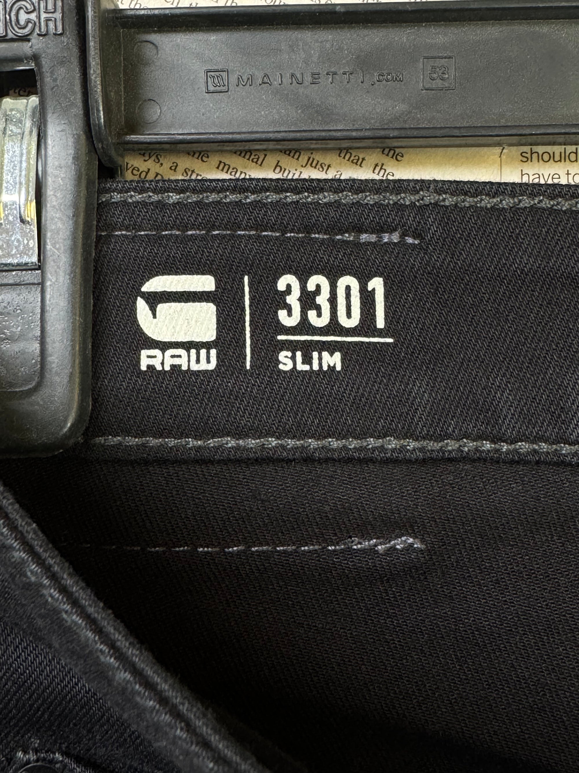 RAW® Waist: 30" | Black | Denim Pant | Fit: Slim | 2926 - Genuine Maal