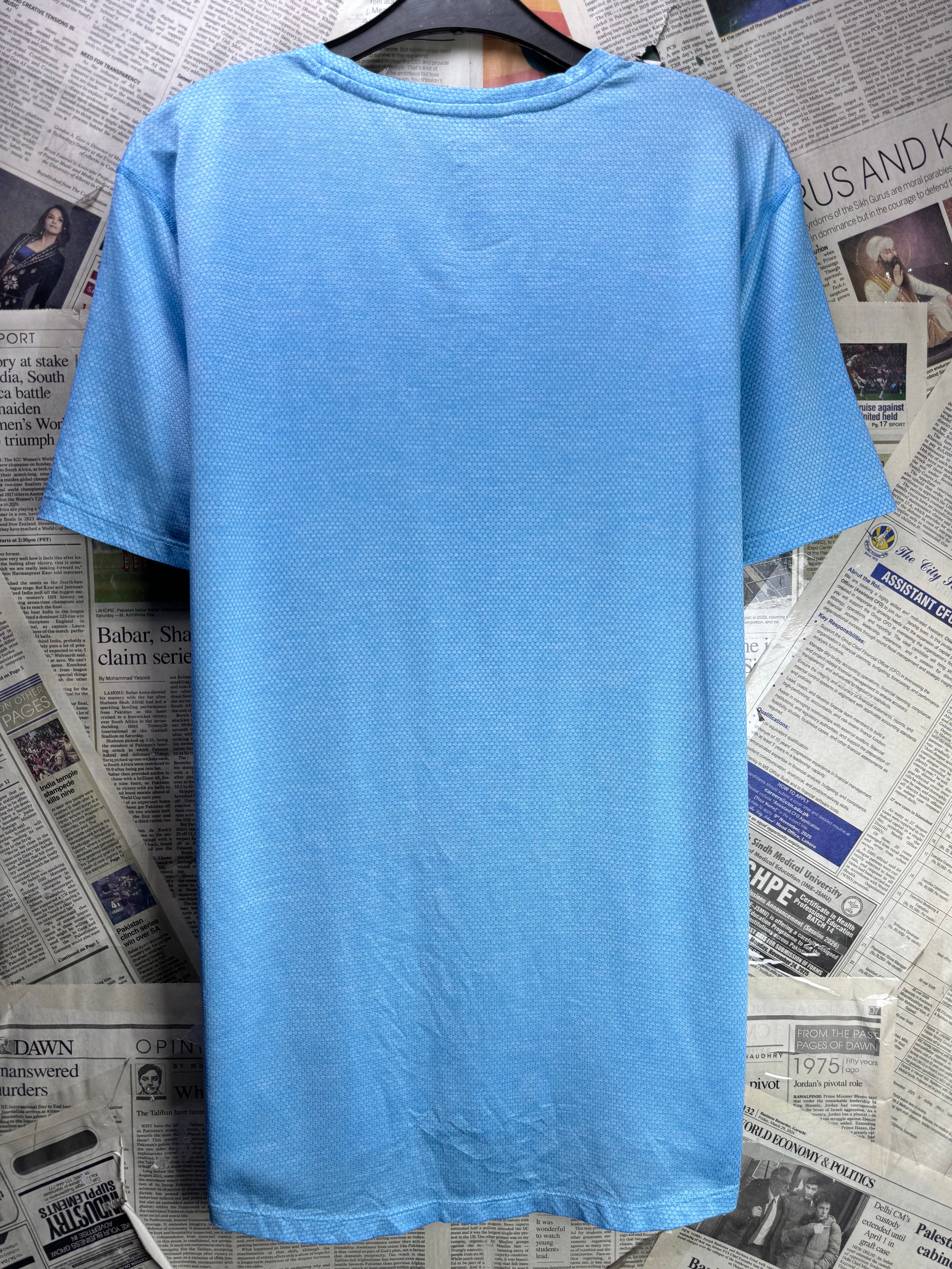 DSG® Medium | Chest: 21.5" | Light Blue | Gym T-Shirt | Poly - Spandex | 3892 - Genuine Maal