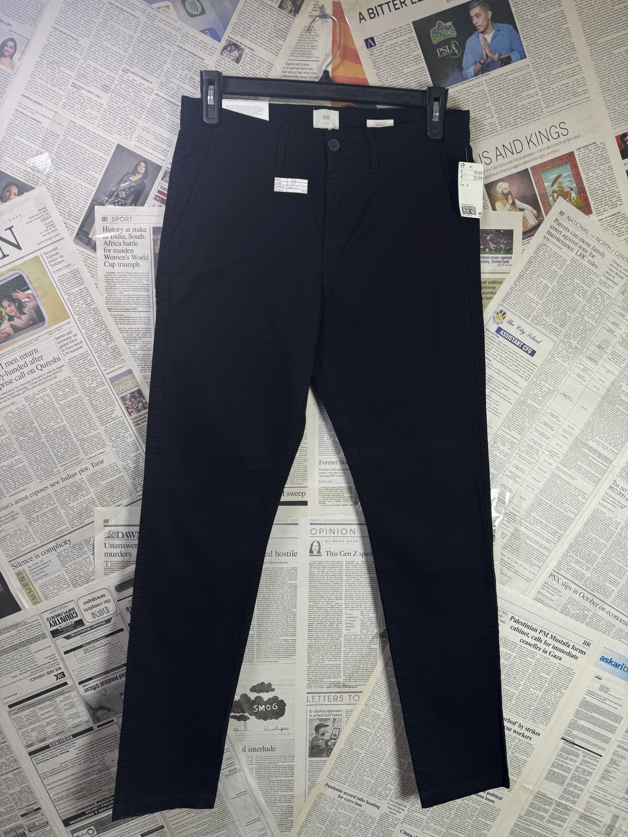 H&M® Waist: 32" | Black | Chino Pant | Fit: Skinny | 2925 - Genuine Maal