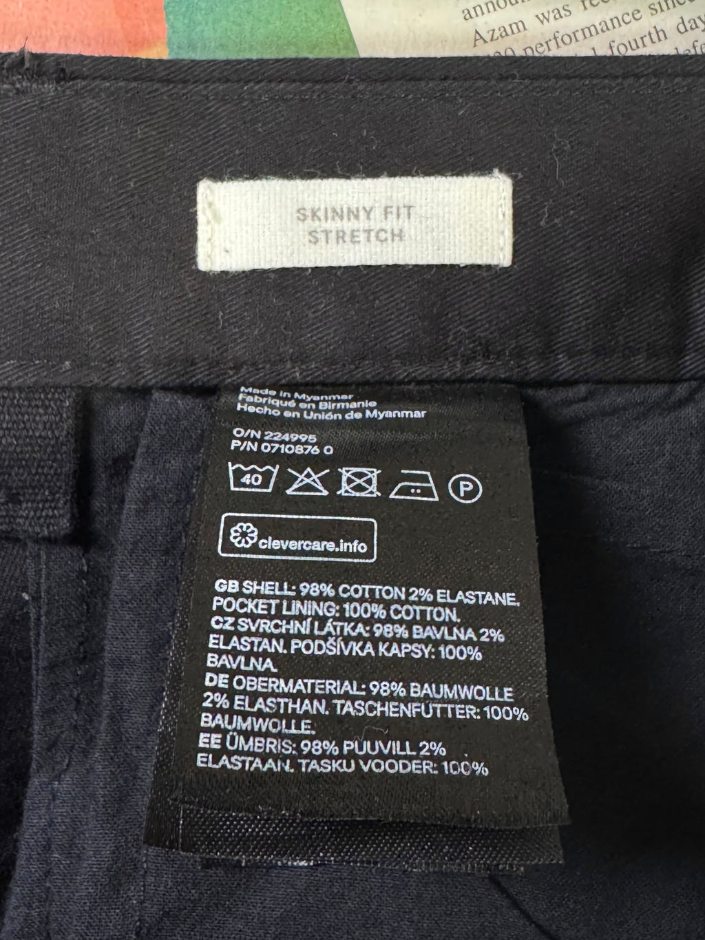 H&M® Waist: 32" | Black | Chino Pant | Fit: Skinny | 2925 - Genuine Maal