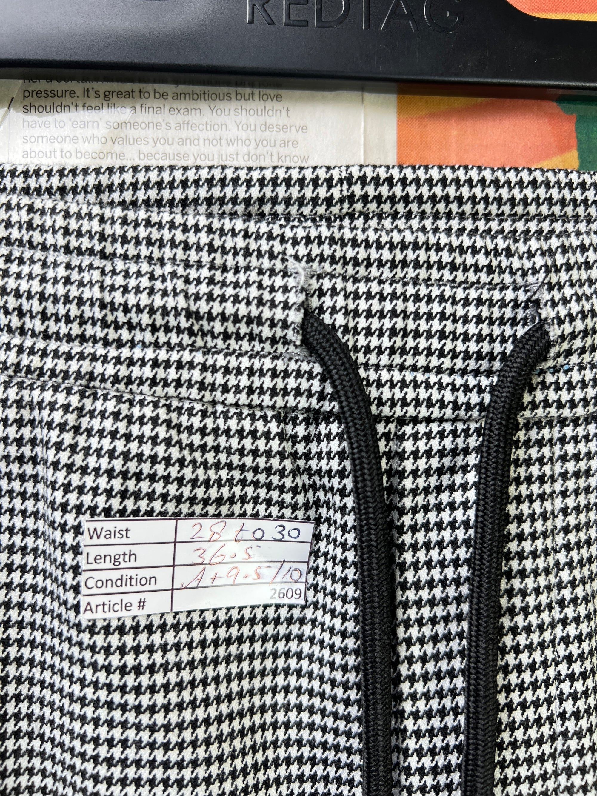 Pre' London® Waist: 28" to 30" | Black Check | Trouser | 2609 - Genuine Maal