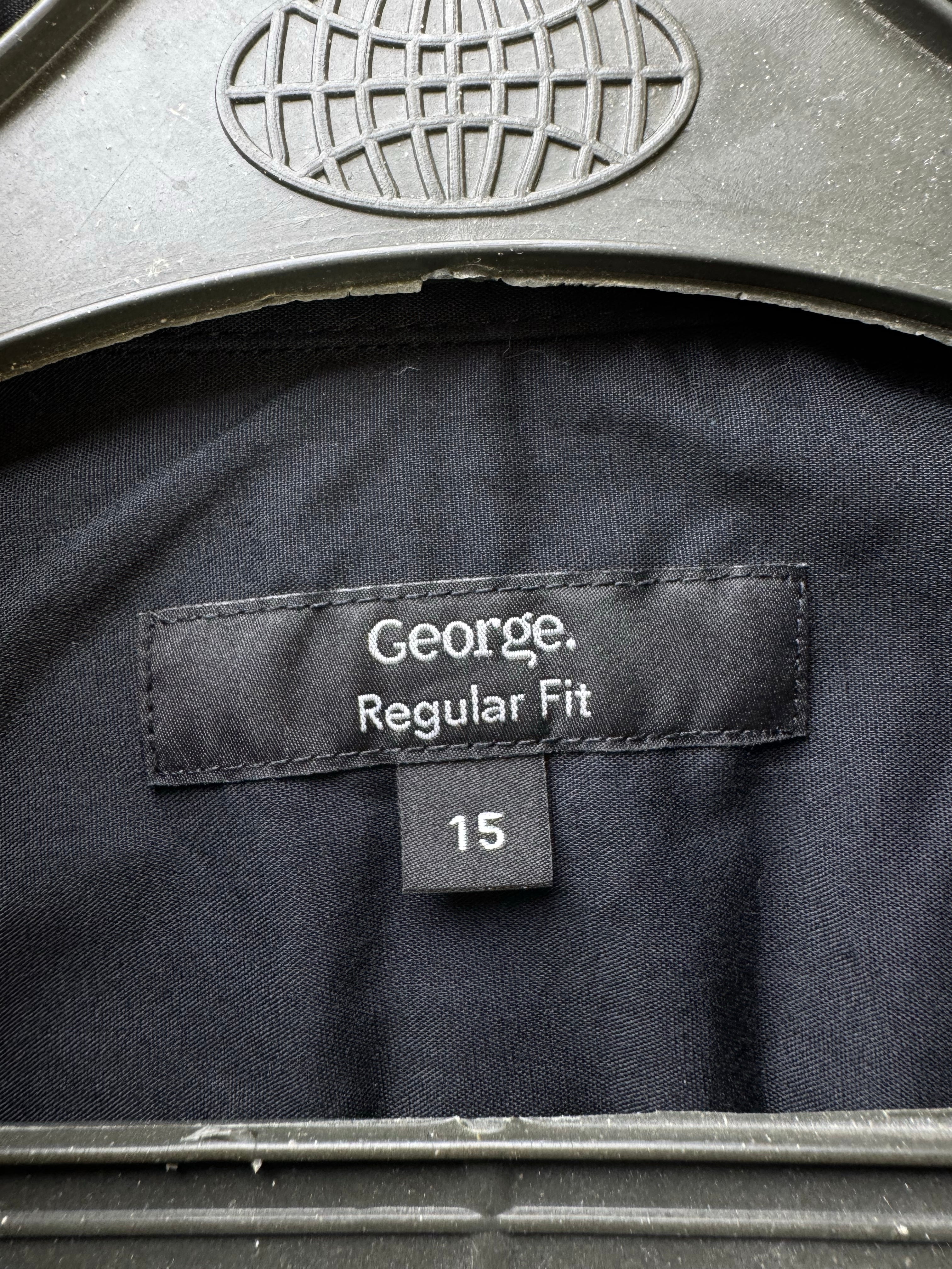 George® Medium | Chest: 21.5" | Black | Collar 15" Shirt | Poly - Cotton | 3882 - Genuine Maal