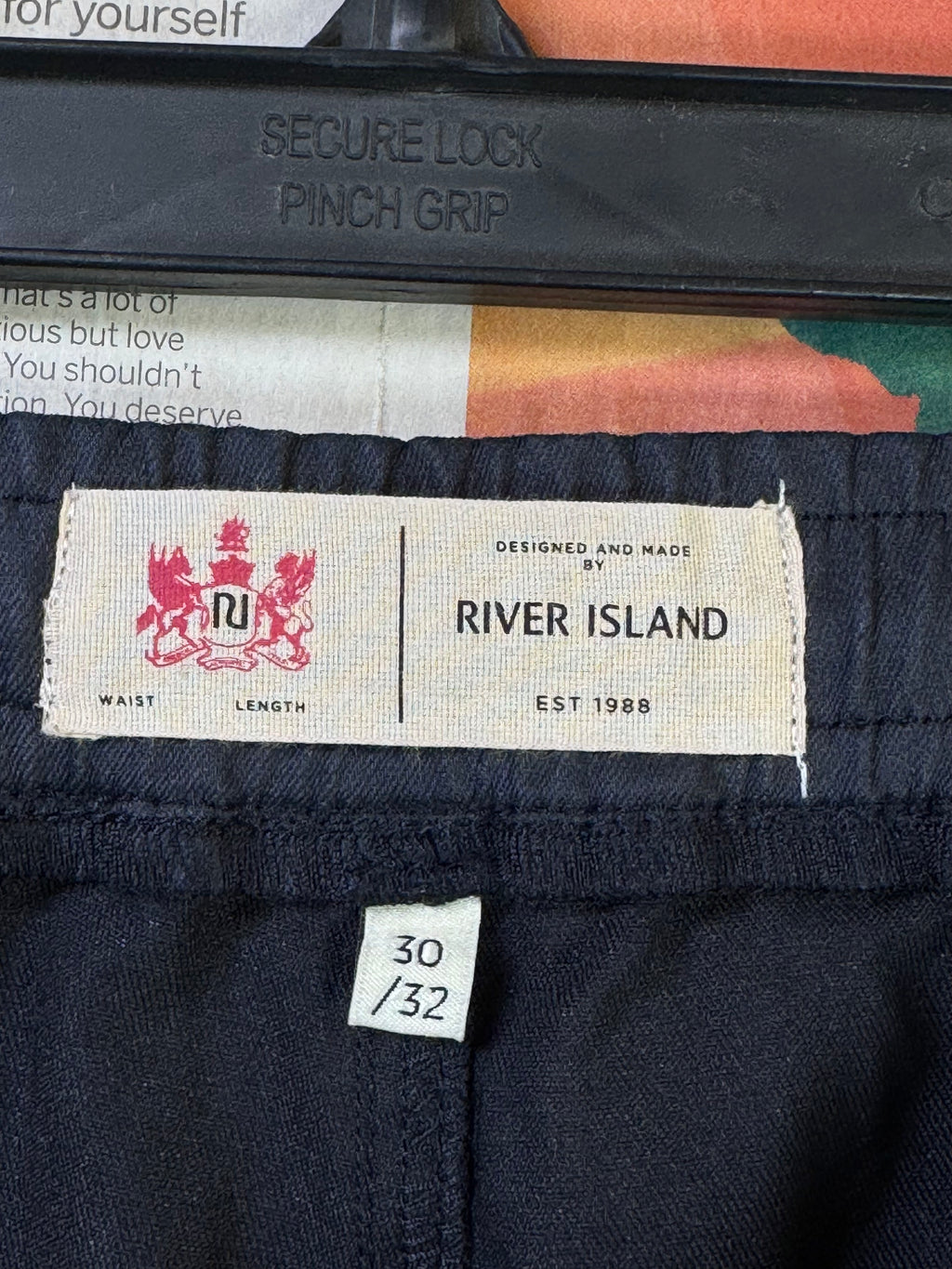 River Island® Waist: 32" | Black | Casual Trouser | Stretch Lining | 2923 - Genuine Maal