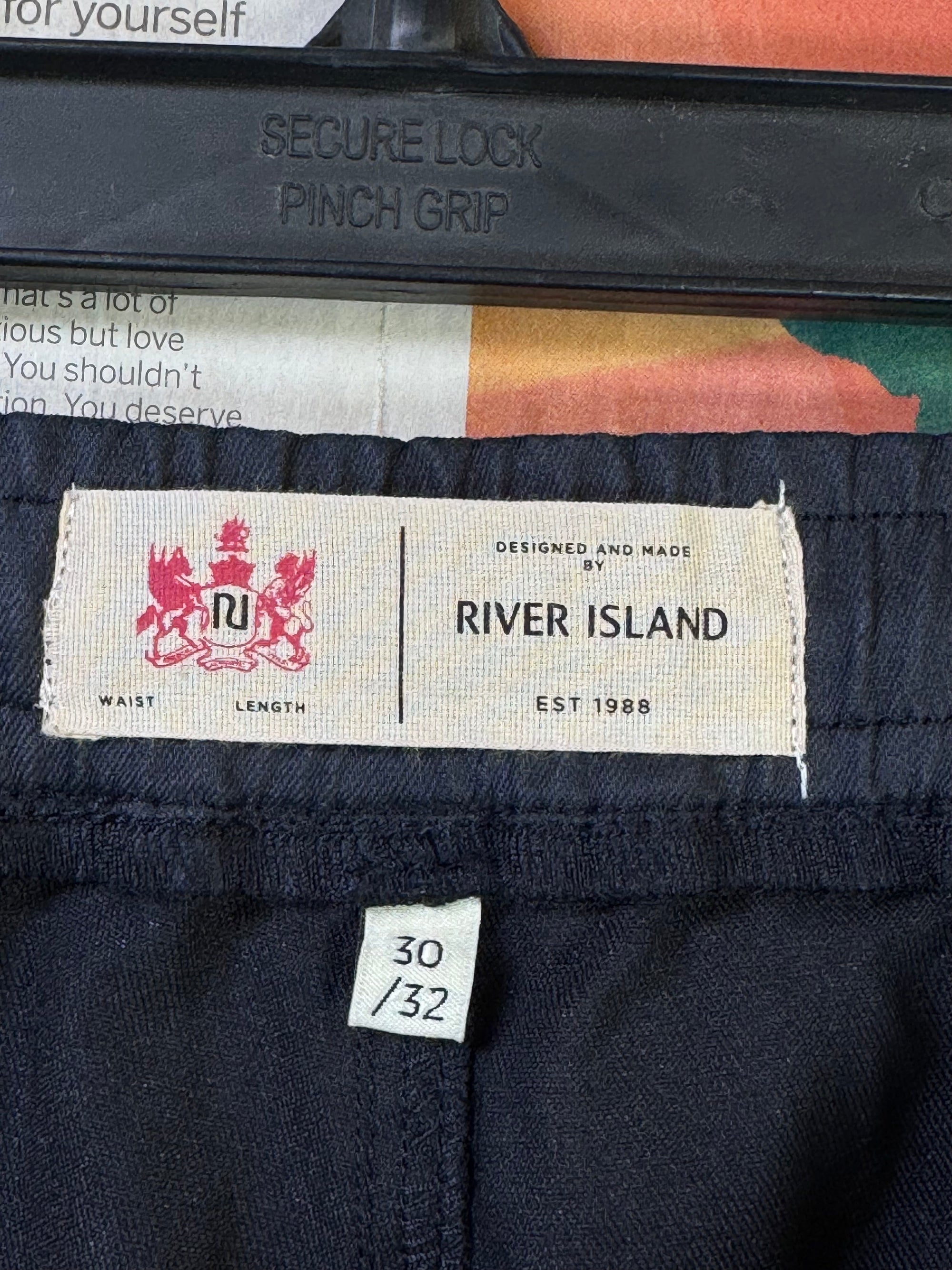 River Island® Waist: 32" | Black | Casual Trouser | Stretch Lining | 2923 - Genuine Maal