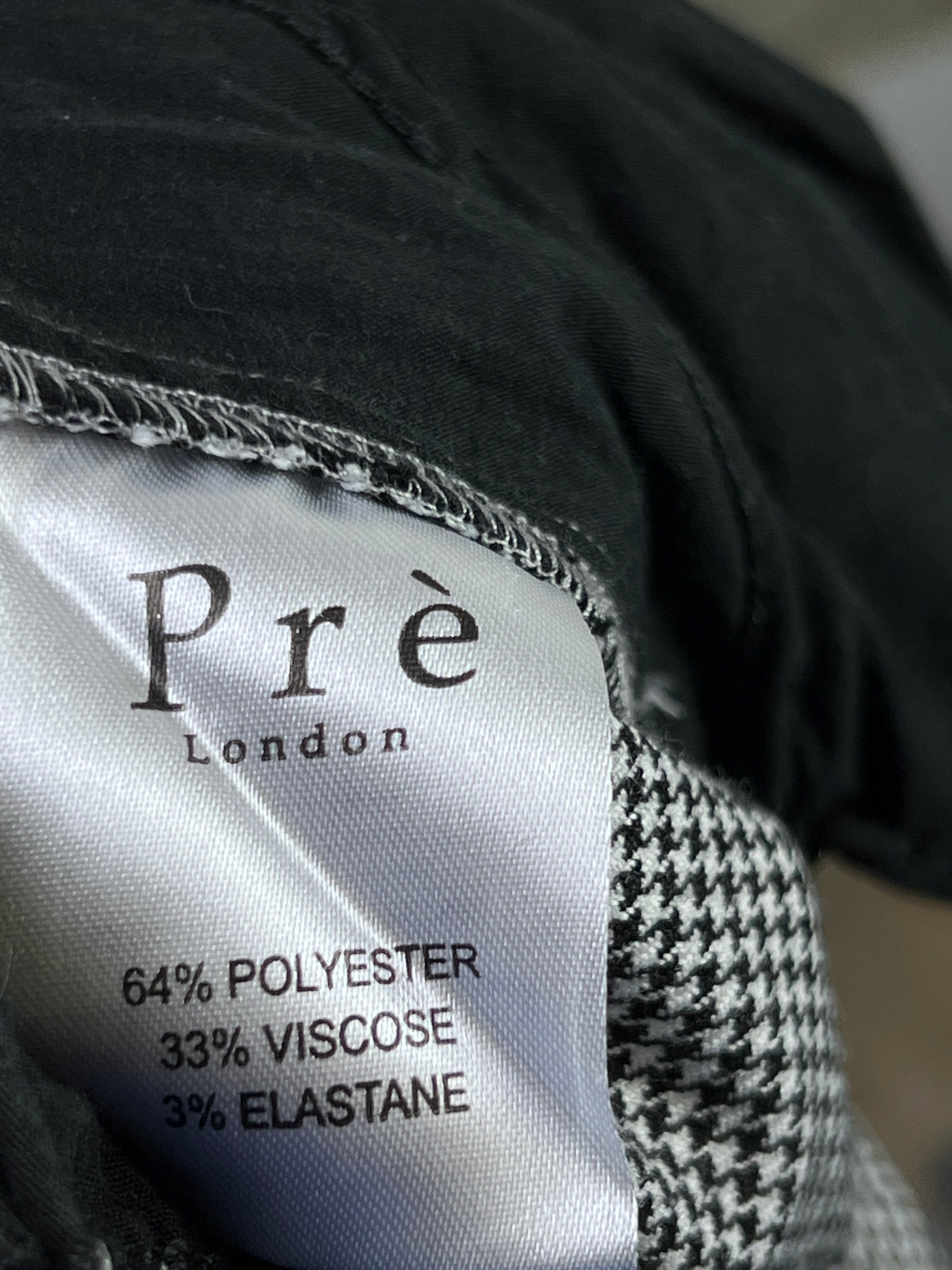 Pre' London® Waist: 28" to 30" | Black Check | Trouser | 2609 - Genuine Maal