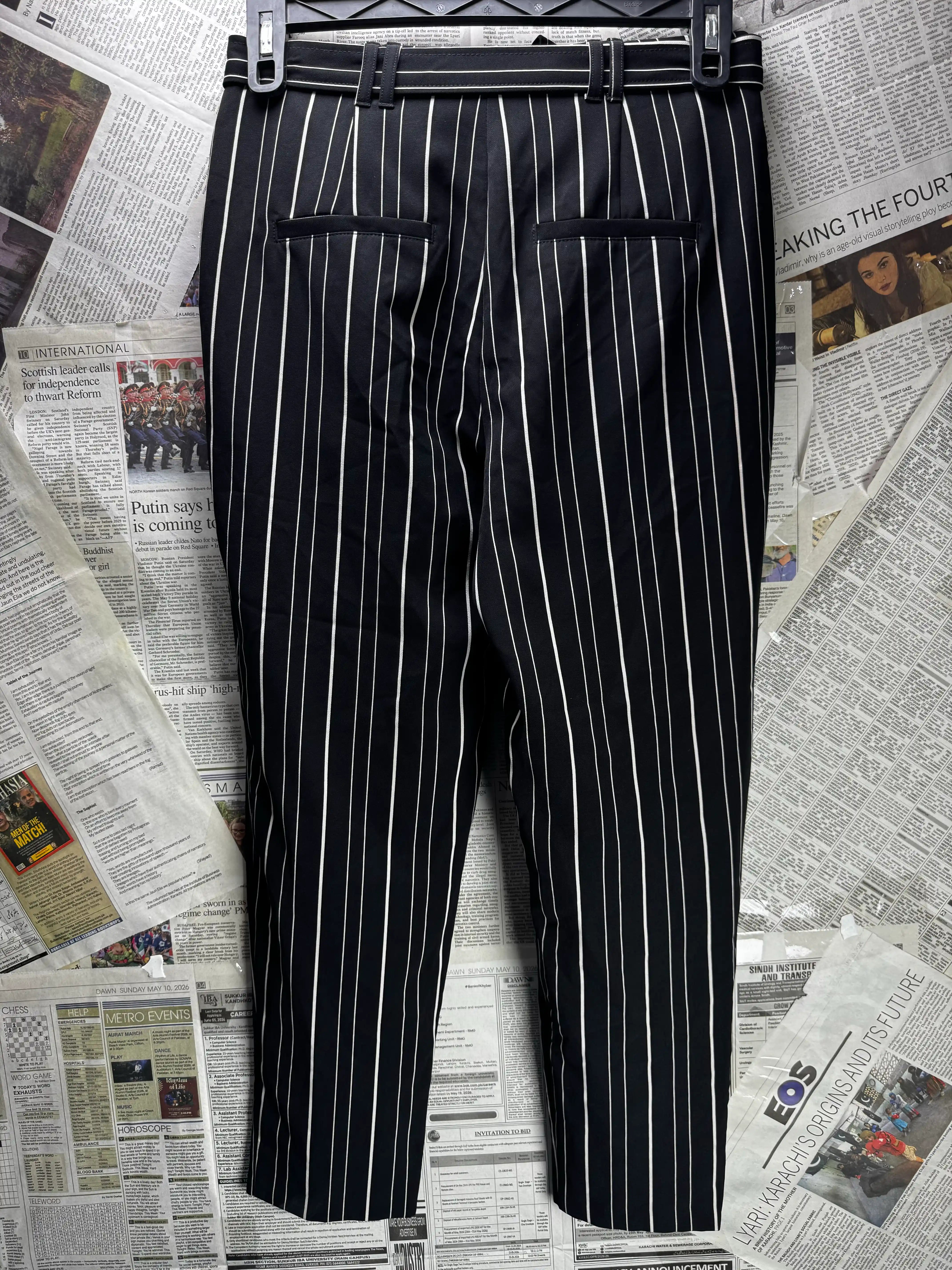 New Look® Waist: 28" to 30" | Pinstripe | Drawstrings Pants | B8 - 2505 - Genuine Maal