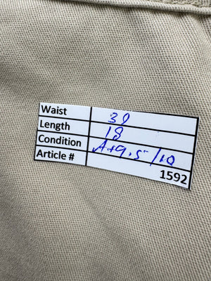 MAN® Waist: 32" | Beige | Denim Cargo Shorts | Cotton | 1592 - Genuine Maal