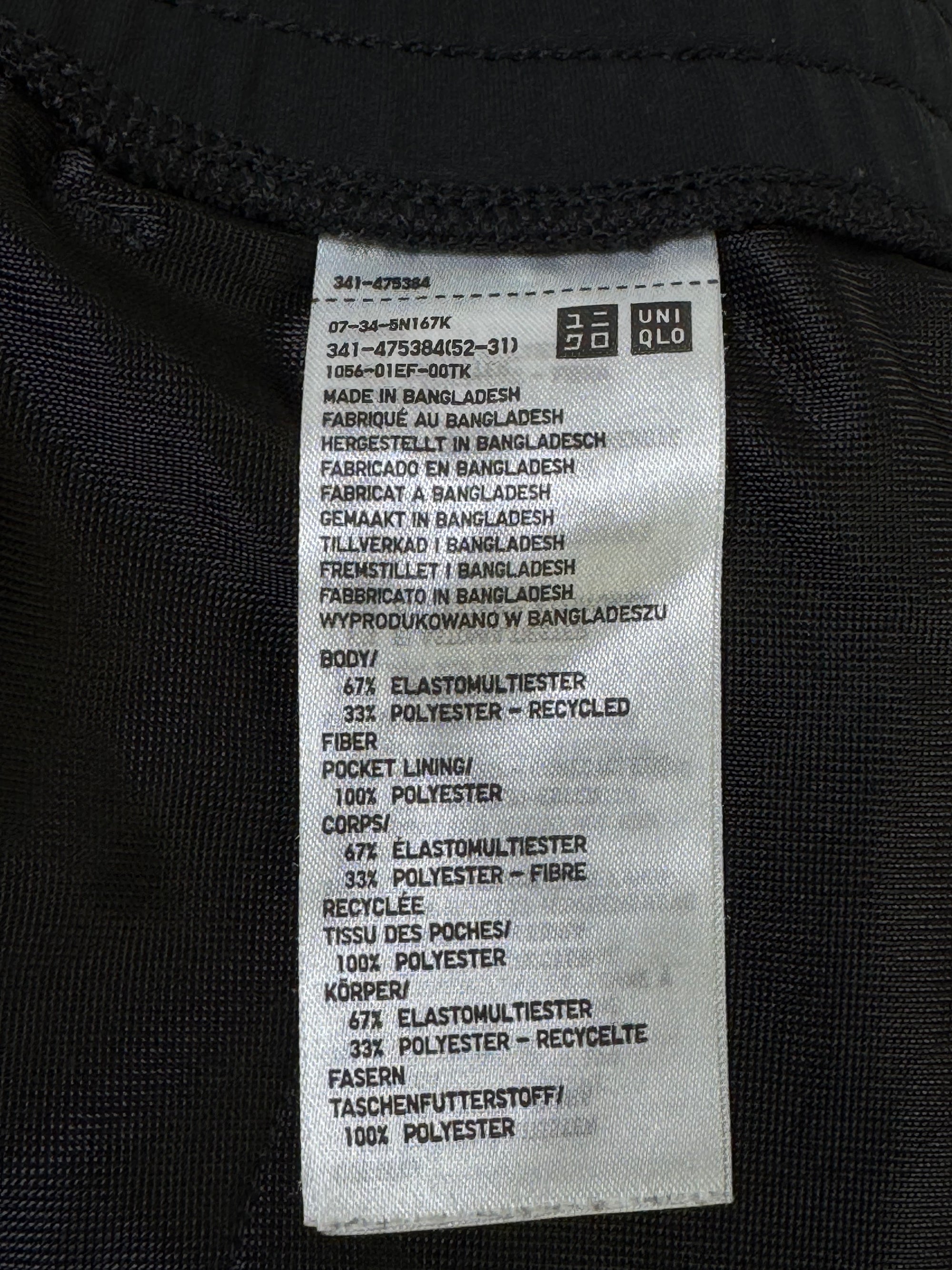 Uniqlo® Waist: 30" | Black | Trouser | Stretch Lining | 2931 - Genuine Maal