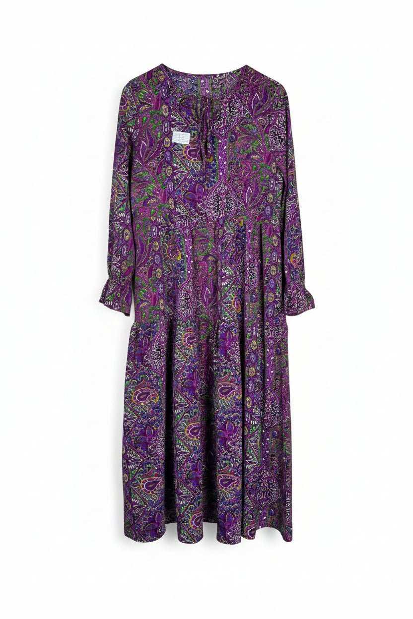 Shein® Medium | Bust: 19.5" | Paisley Pattern | Maxi Dress | B8 - 5275 - Genuine Maal