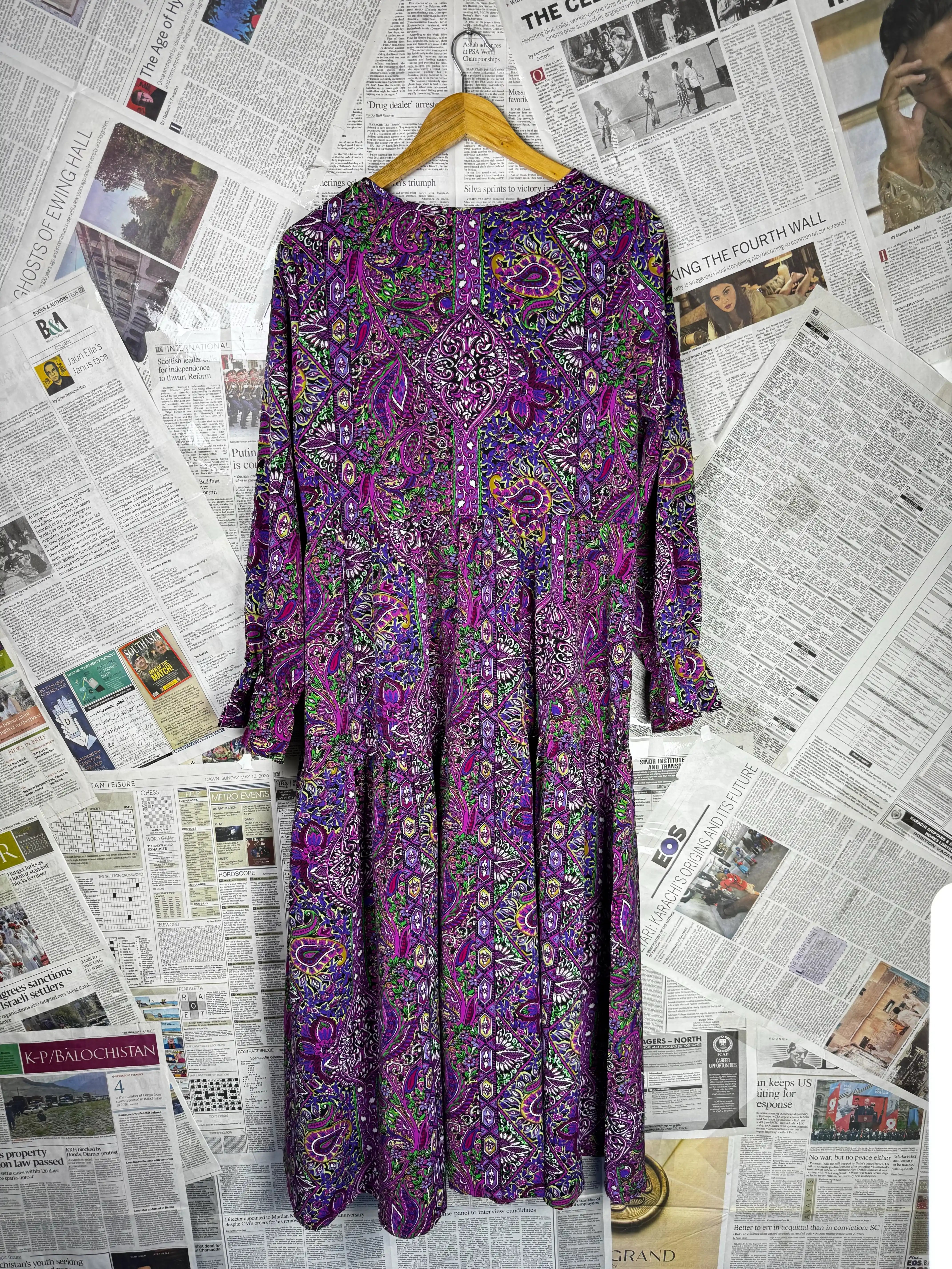 Shein® Medium | Bust: 19.5" | Paisley Pattern | Maxi Dress | B8 - 5275 - Genuine Maal