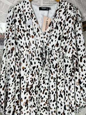 Missguided® Large | Bust: 20" | Leopard - Inspired Print | Maxi Dress | B8 - 5271 - Genuine Maal