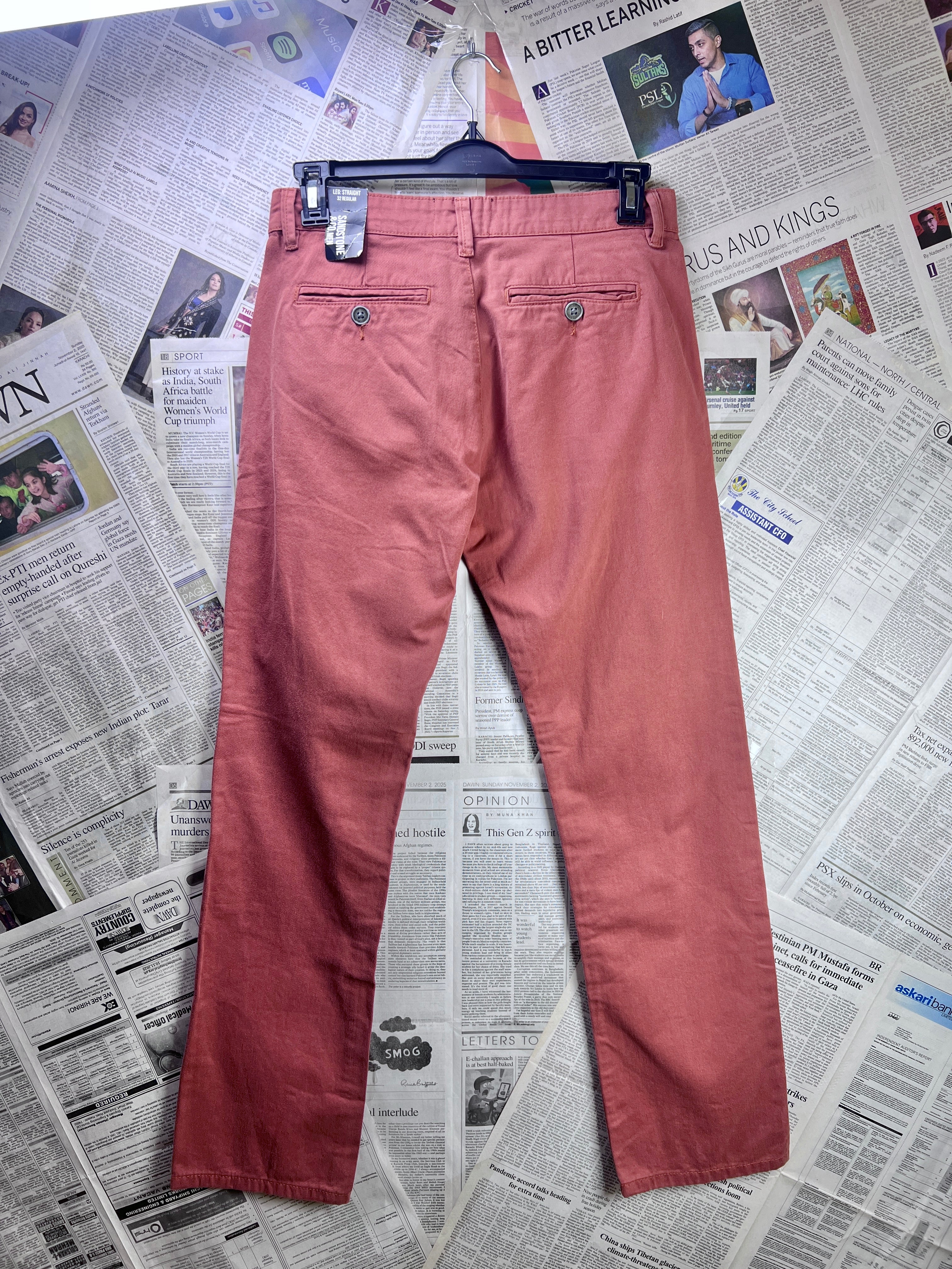 Sandstone & CO.® Waist: 32" | Pastel Cardinal | Denim Pant | 2339 - Genuine Maal