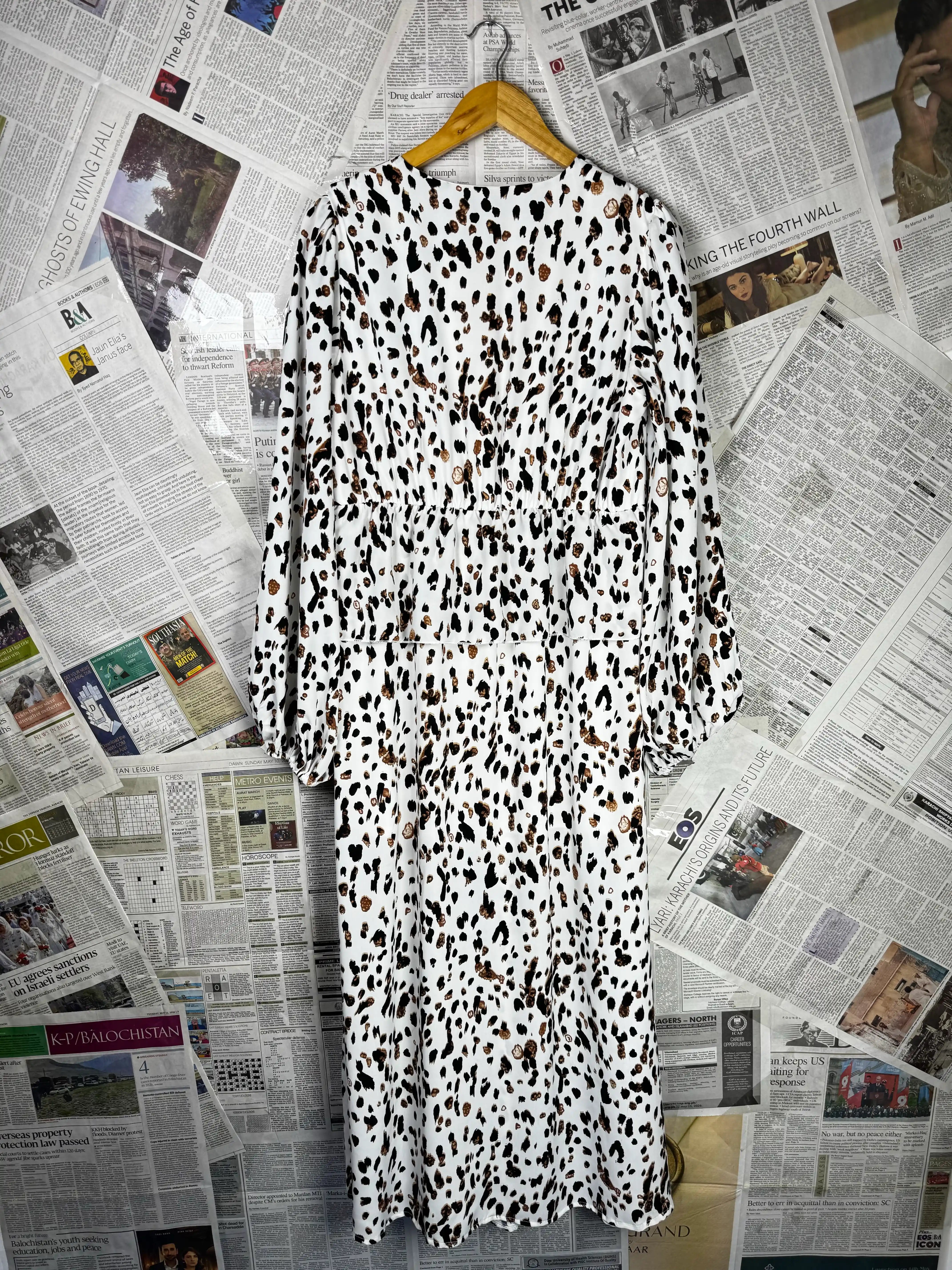 Missguided® Large | Bust: 20" | Leopard - Inspired Print | Maxi Dress | B8 - 5271 - Genuine Maal
