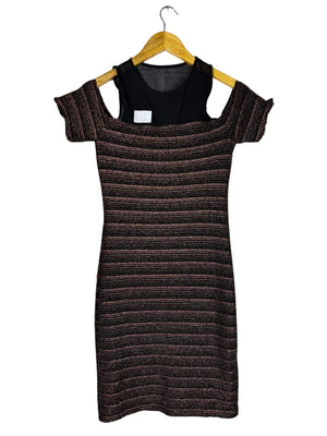 New Look® XS | Bust: 12" | Horizontal Striped | Bodicon Mini Dress | B8 - 5270 - Genuine Maal