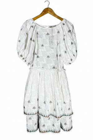 Next® Small | Bust: 18" | Embroidered Floral | Mini Dress | B8 - 5264 - Genuine Maal