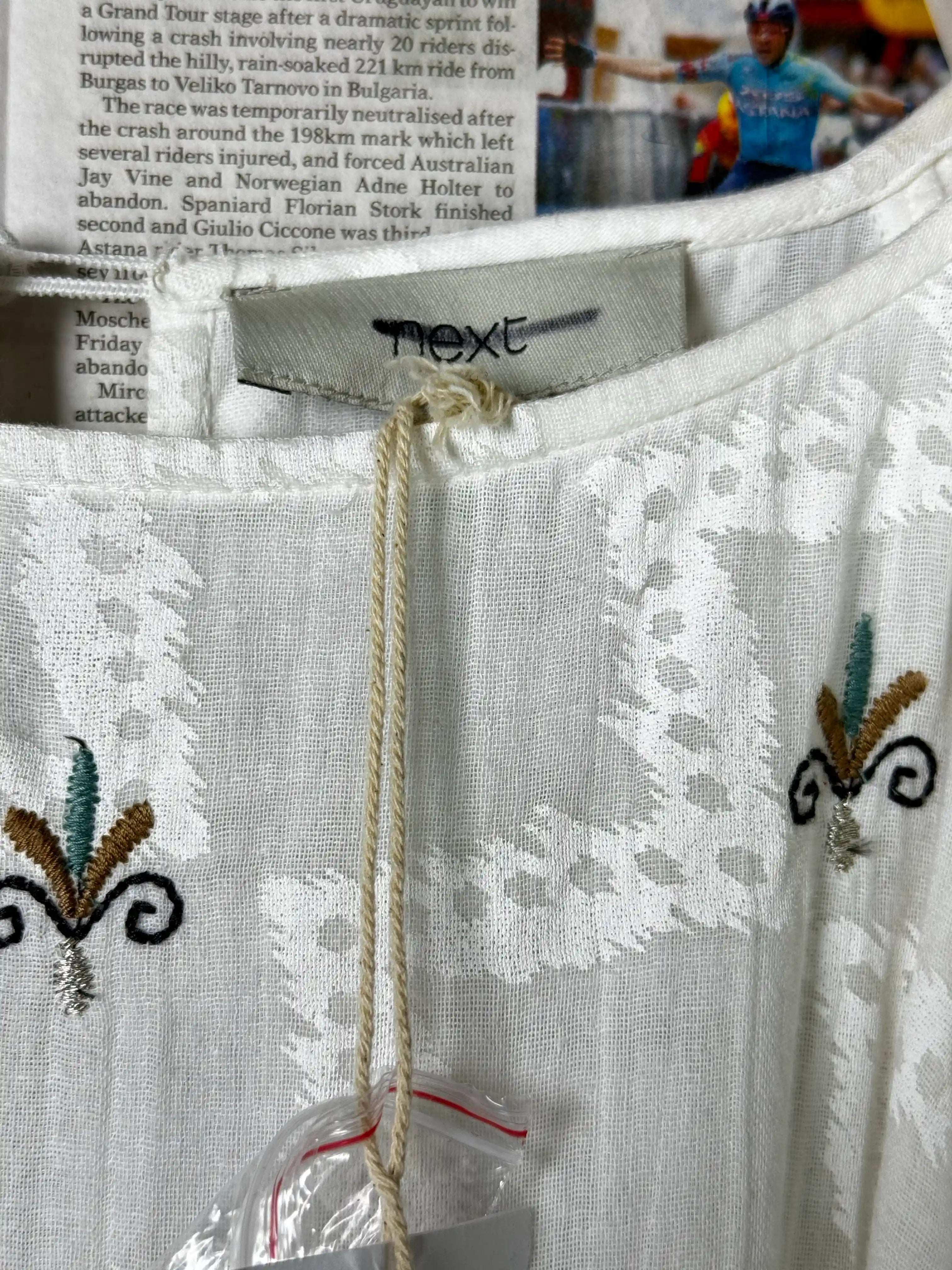 Next® Small | Bust: 18" | Embroidered Floral | Mini Dress | B8 - 5264 - Genuine Maal