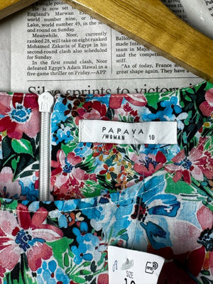 Papaya® Medium | Bust: 19" | Floral Print | Mini Dress | B8 - 5268 - Genuine Maal
