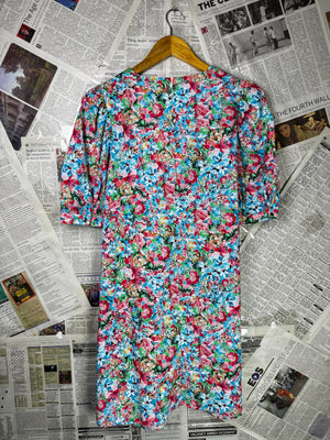 Papaya® Medium | Bust: 19" | Floral Print | Mini Dress | B8 - 5268 - Genuine Maal