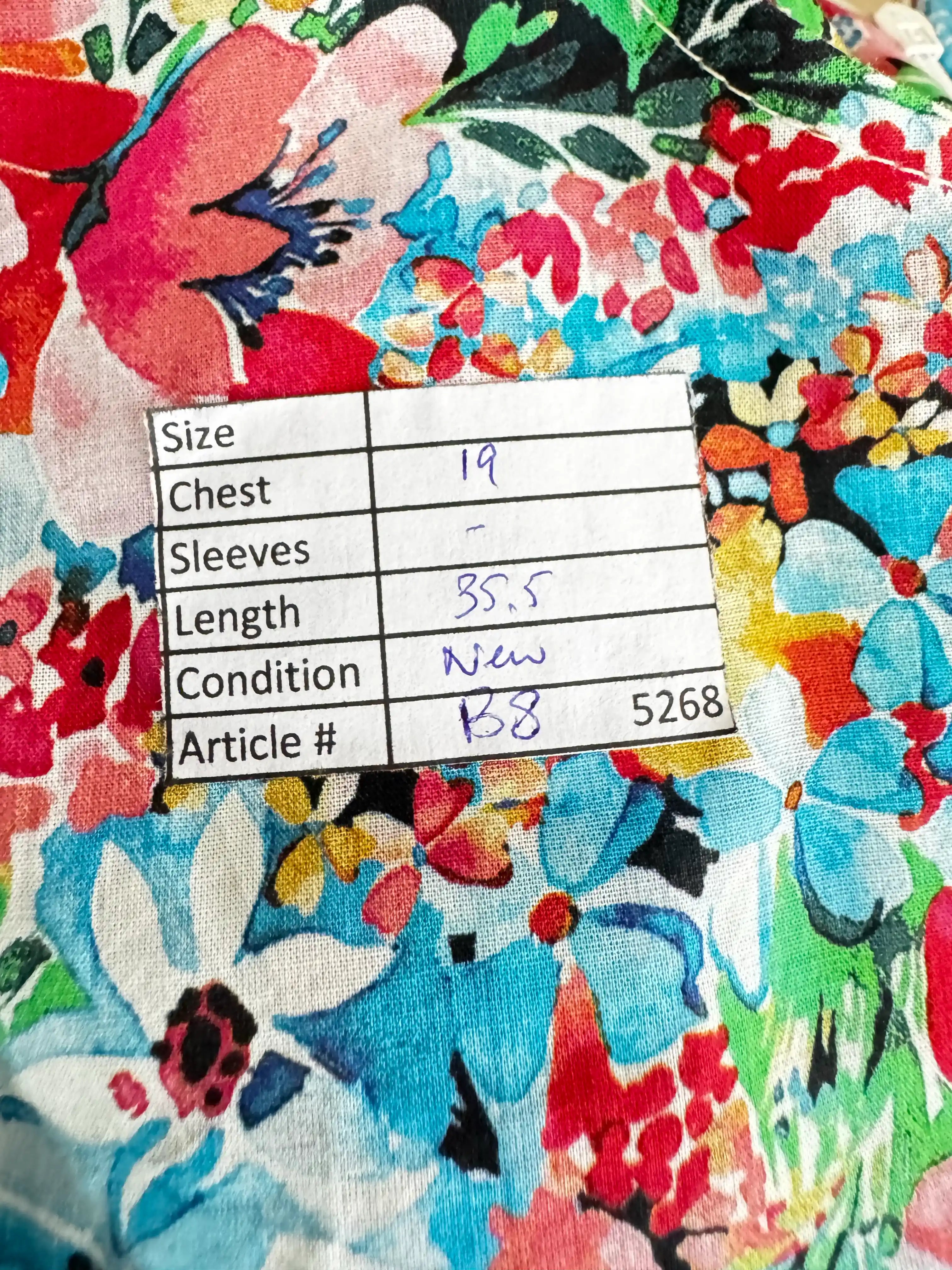 Papaya® Medium | Bust: 19" | Floral Print | Mini Dress | B8 - 5268 - Genuine Maal