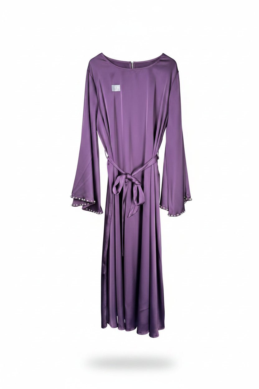 ® XXL | Bust: 30" | Crinkled Solid Olive Green | Maxi Dress | B8 - 5265 - Genuine Maal