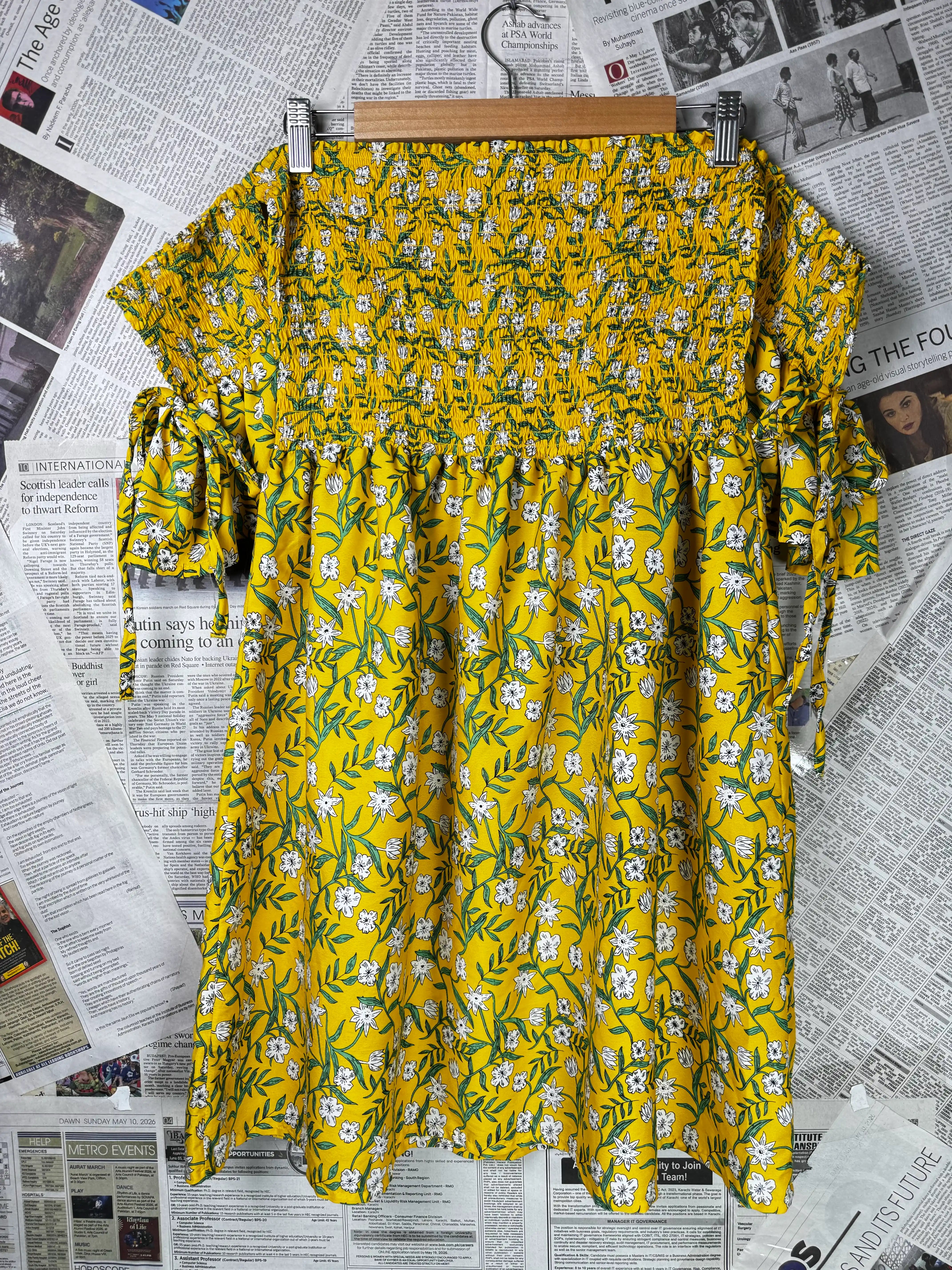 ® XS | Bust: 15.5" | Floral Pattern | Mini Dress | B8 - 5267 - Genuine Maal