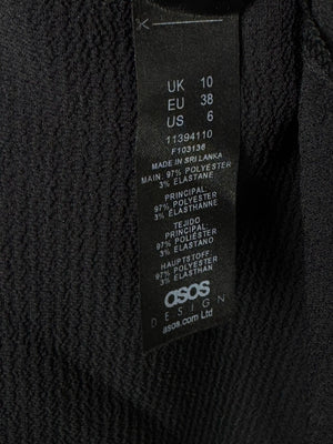 Asos® Small | Bust: 17.5" | Black | Mini Dress | B8 - 5274 - Genuine Maal