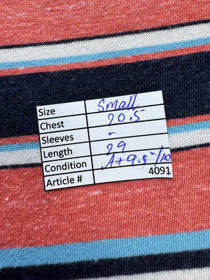 Faded Glory® Small | Chest: 20.5" | Stripe | T-Shirt | Cotton - Poly | 4091 - Genuine Maal