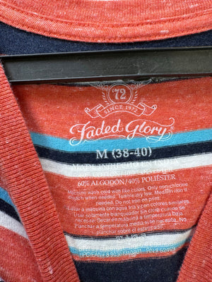 Faded Glory® Small | Chest: 20.5" | Stripe | T-Shirt | Cotton - Poly | 4091 - Genuine Maal