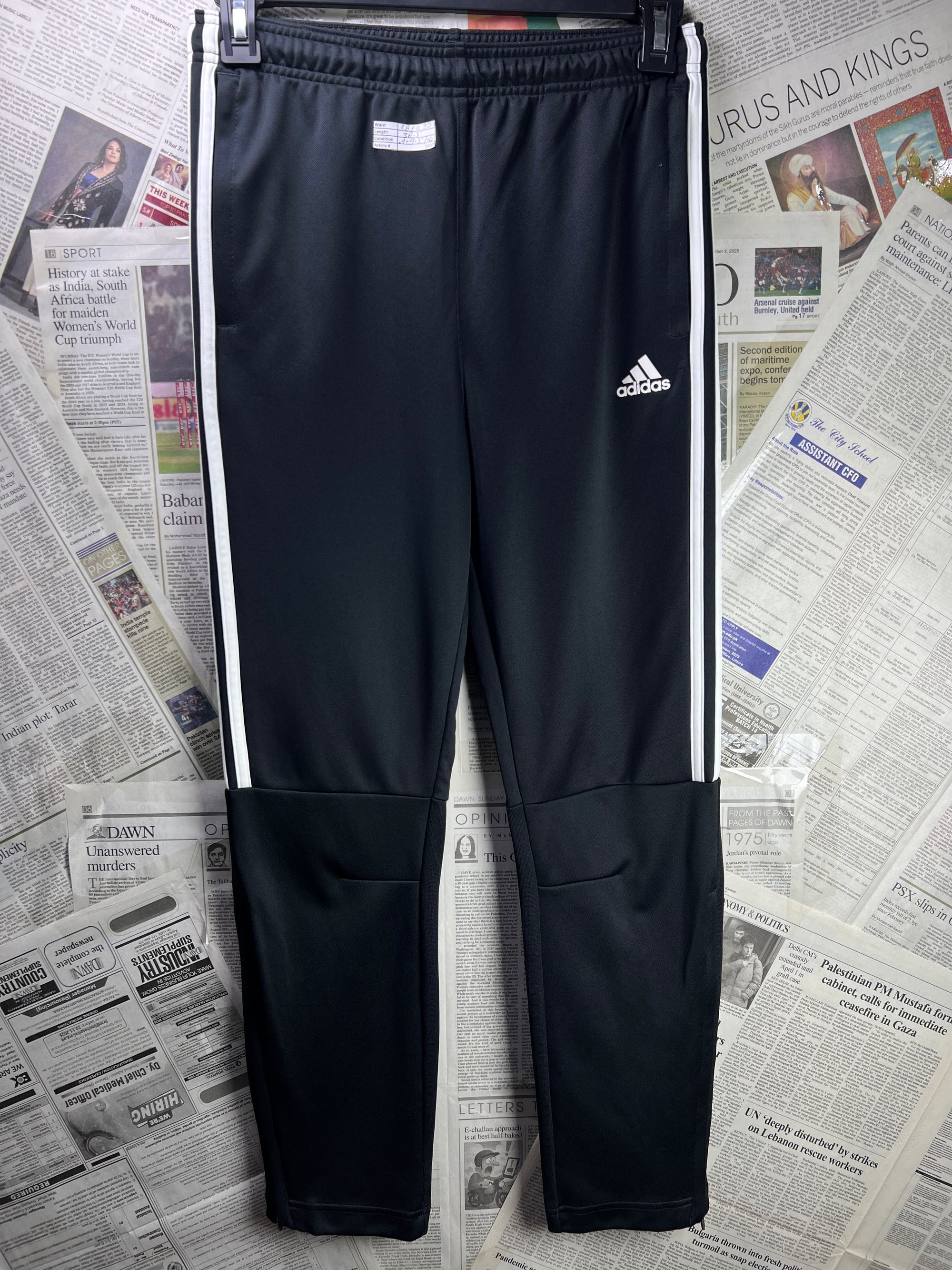 Adid*s® Waist: 28" to 30" | Black | Trouser | 2637 - Genuine Maal