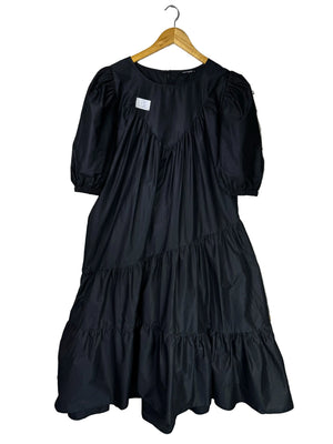Nocturne® Large | Bust: 21" | Black | Midi Dress | B8 - 5255 - Genuine Maal