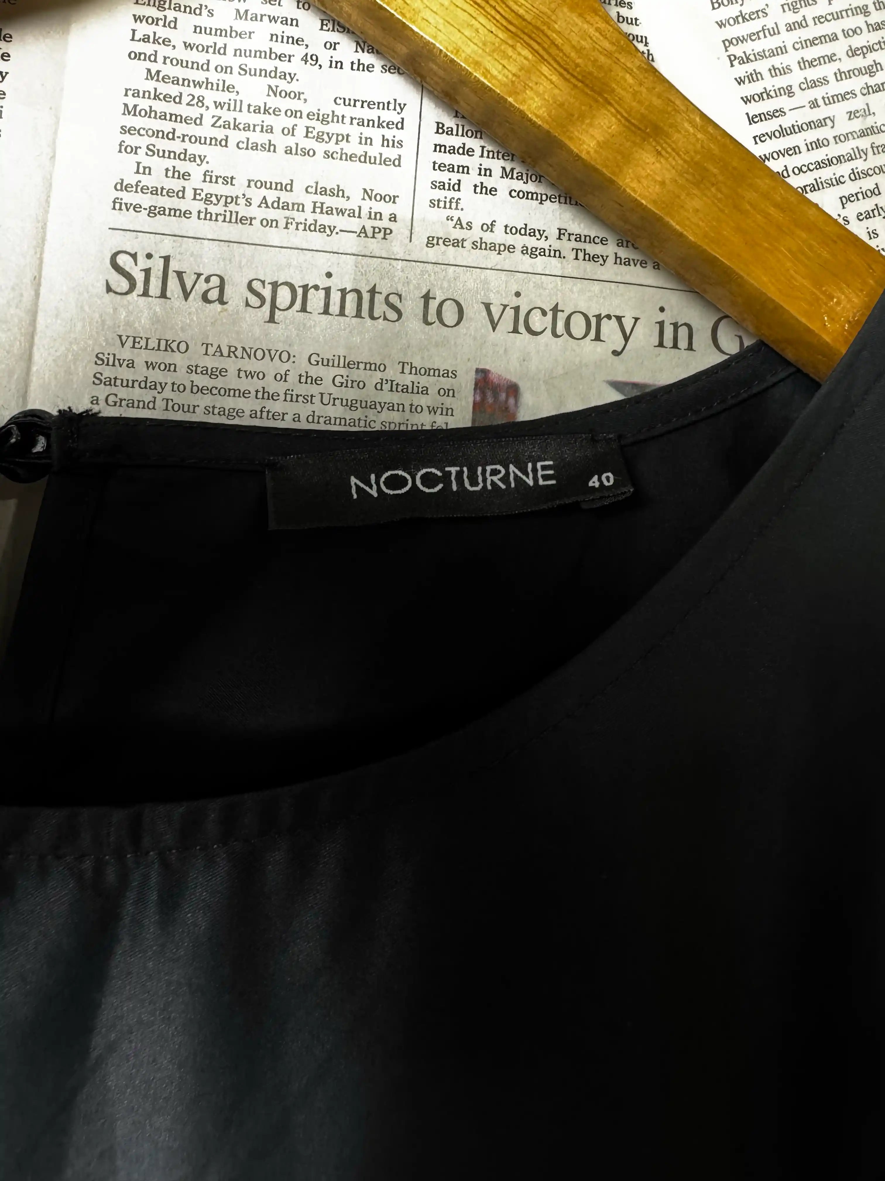 Nocturne® Large | Bust: 21" | Black | Midi Dress | B8 - 5255 - Genuine Maal