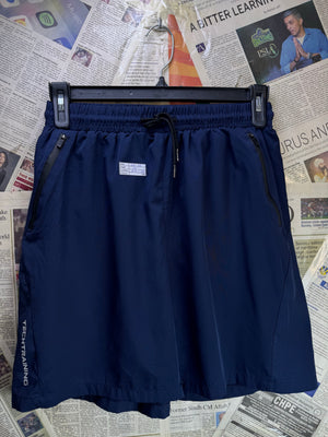 Tech Training® Waist: 26" to 28" | Navy Blue | Sports Shorts | Poly | 1563 - Genuine Maal