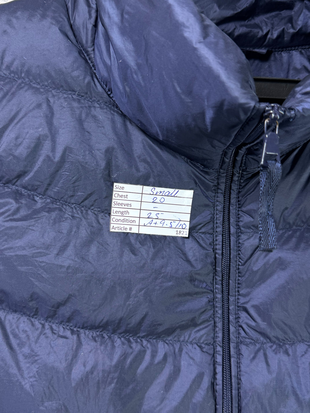 Uniqlo® Small | Chest: 20" | Navy | Sleeveless Puffer Jacket | Filling: Down/Feather | 1821 - Genuine Maal