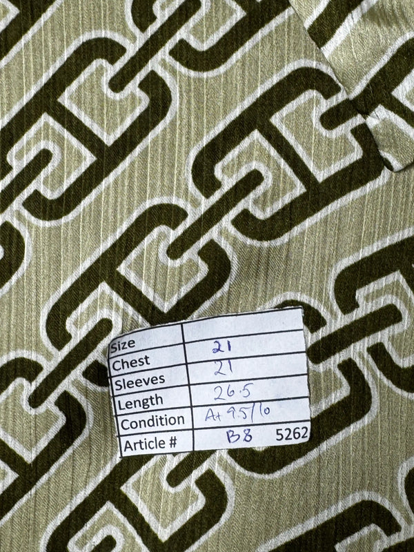 Zara® Large | Chest: 21" | Geometric Pattern | Shirt | B8 - 5262