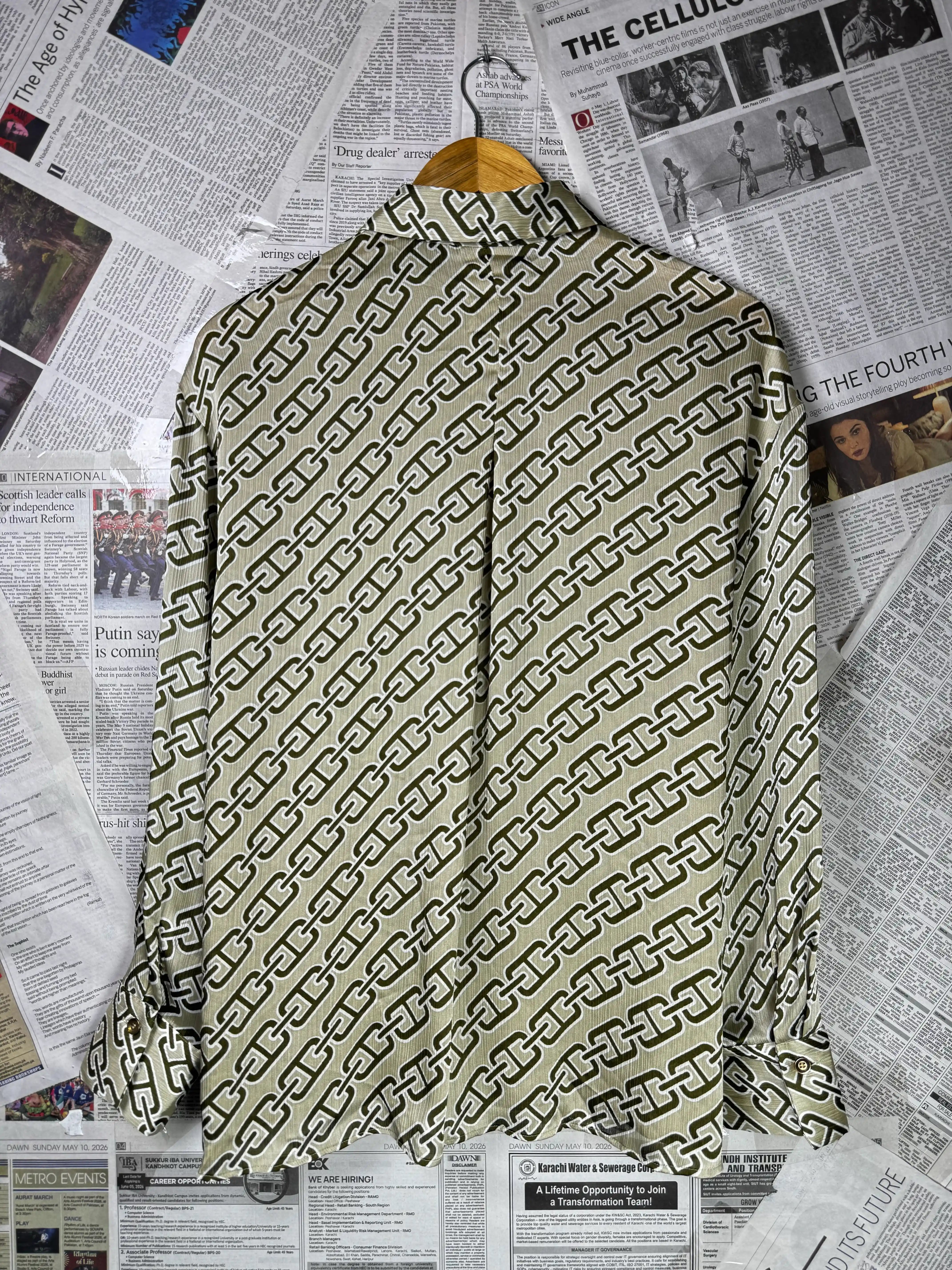 Zara® Large | Chest: 21" | Geometric Pattern | Shirt | B8 - 5262 - Genuine Maal