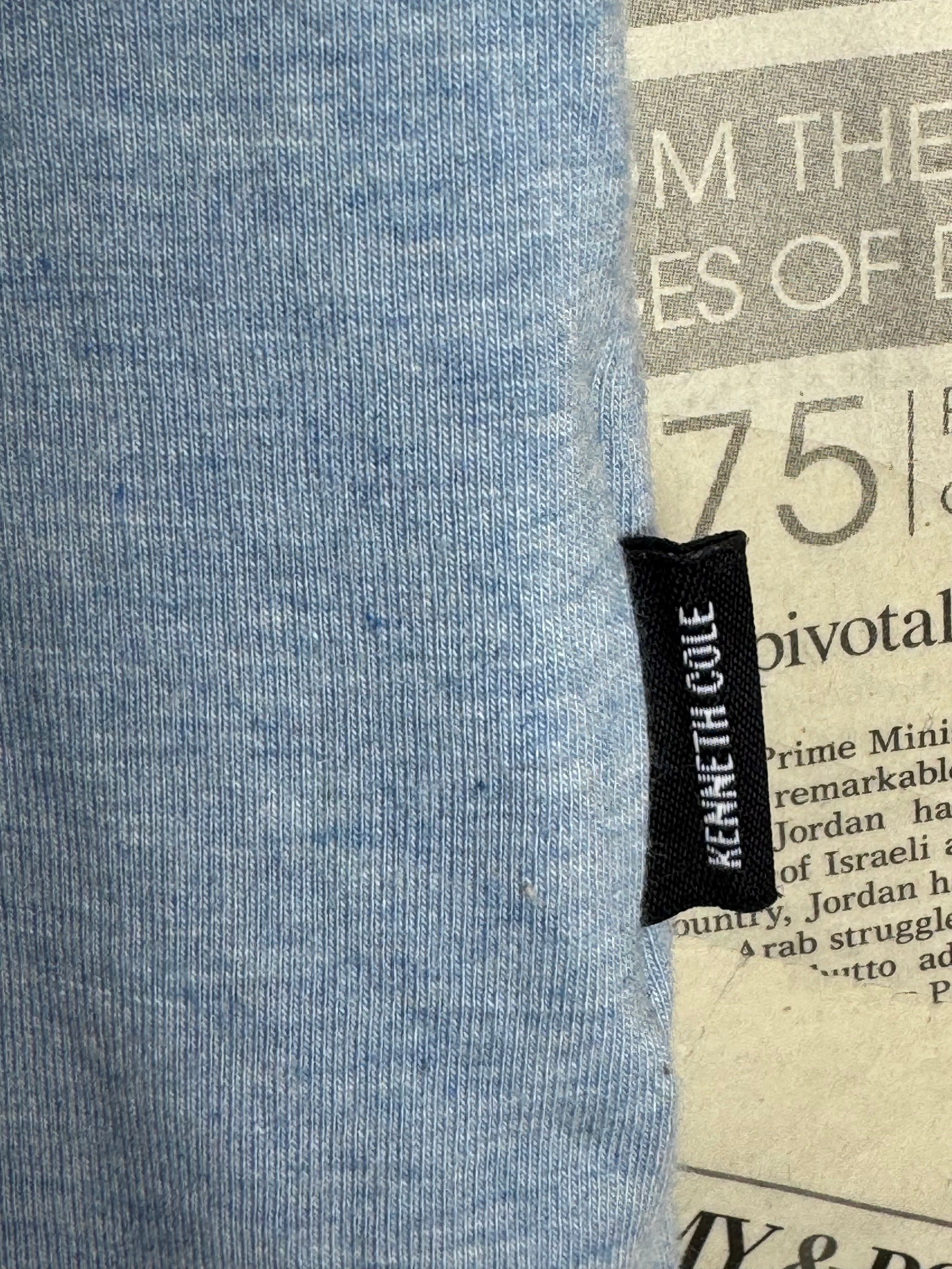 Kenneth Cole® Medium | Chest: 21.5" | Blue | T-Shirt | Cotton - Viscose - Spandex | 4078 - Genuine Maal
