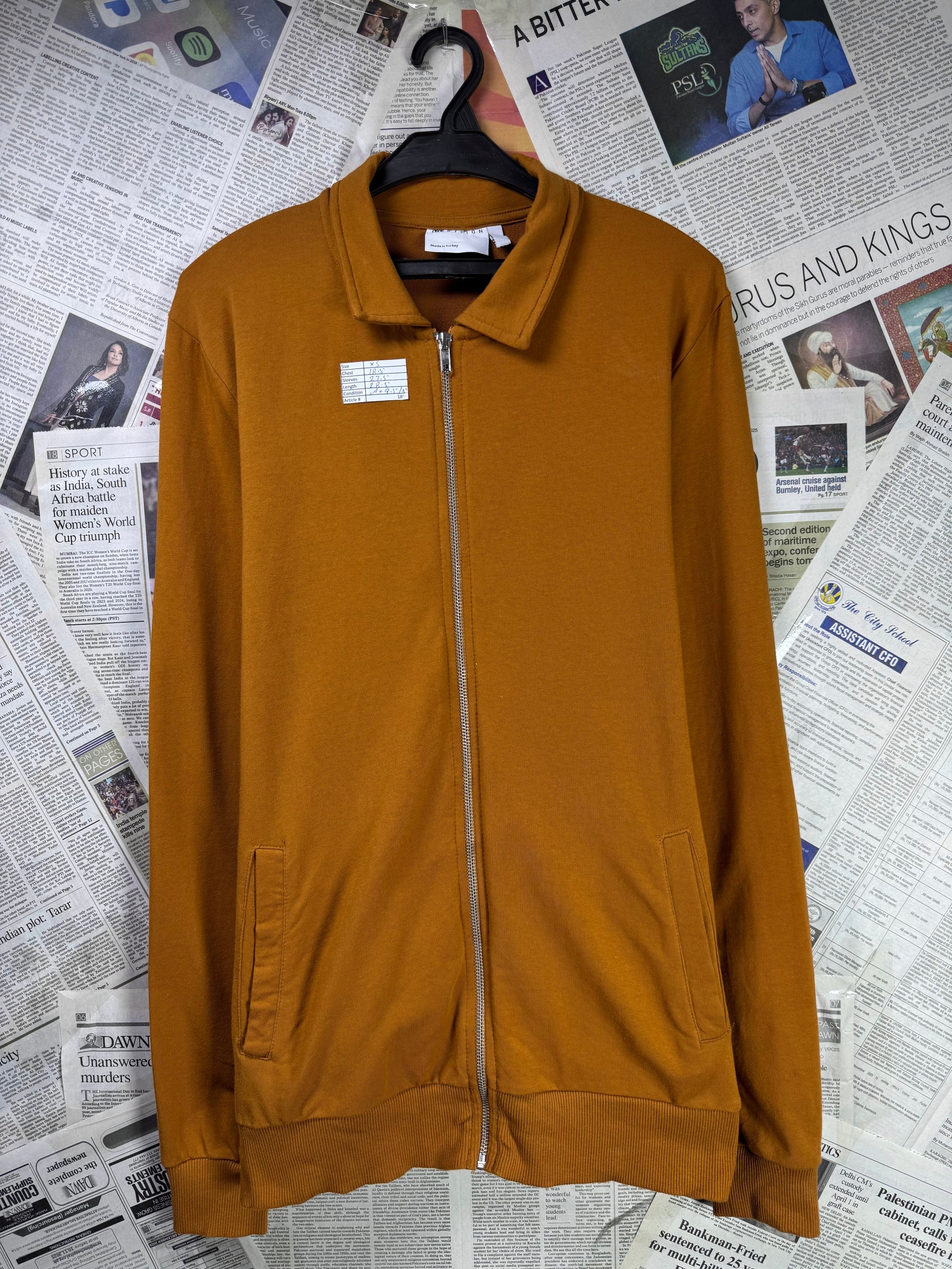 Asos® XS | Chest: 18.5" | Dark Mustard | Light Jacket | Lining: Stretch | 1809 - Genuine Maal