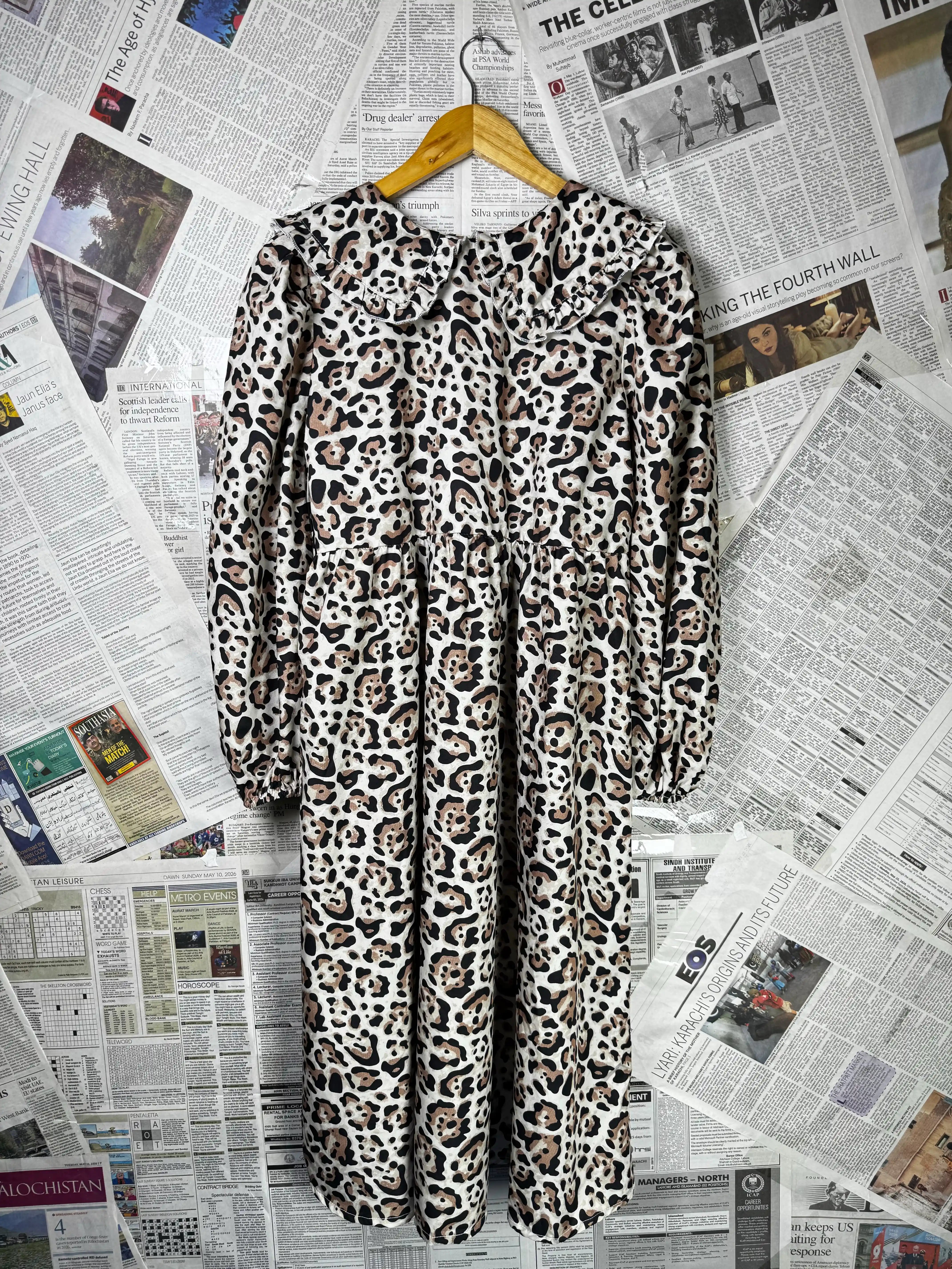 Boohoo® Small | Bust: 18" | Leopard Print | Mini Dress | B8 - 5469 - Genuine Maal