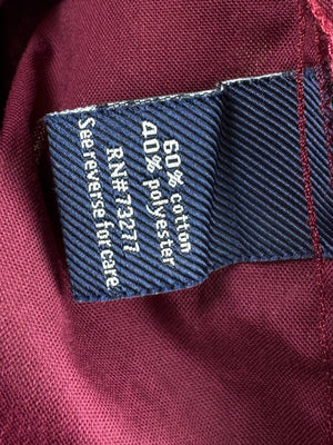 Croft & Barrow® Large | Chest: 24" | Burgundy | Collar 16.5" Shirt | Cotton - Poly | 4083 - Genuine Maal