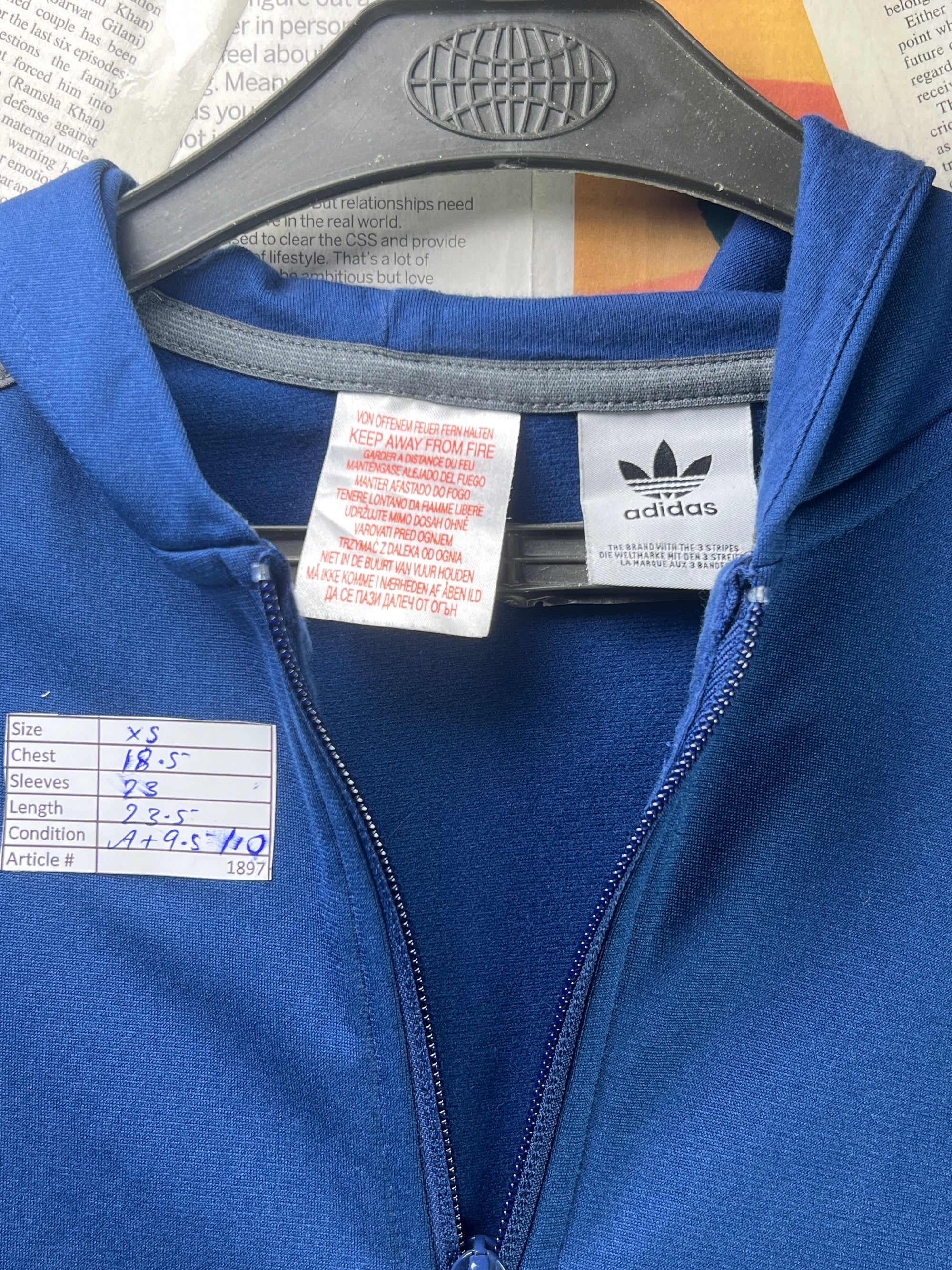 Adid*s® Kids XS | Chest: 18.5" | Blue | Pullover | 1897 - Genuine Maal