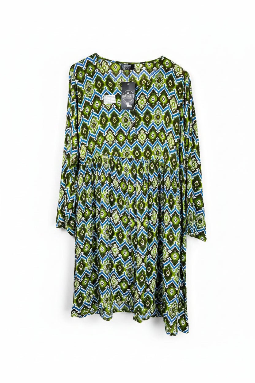 Blackberry® XL | Bust: 22" | Geometrical Print | Mini Dress | B8 - 5445 - Genuine Maal
