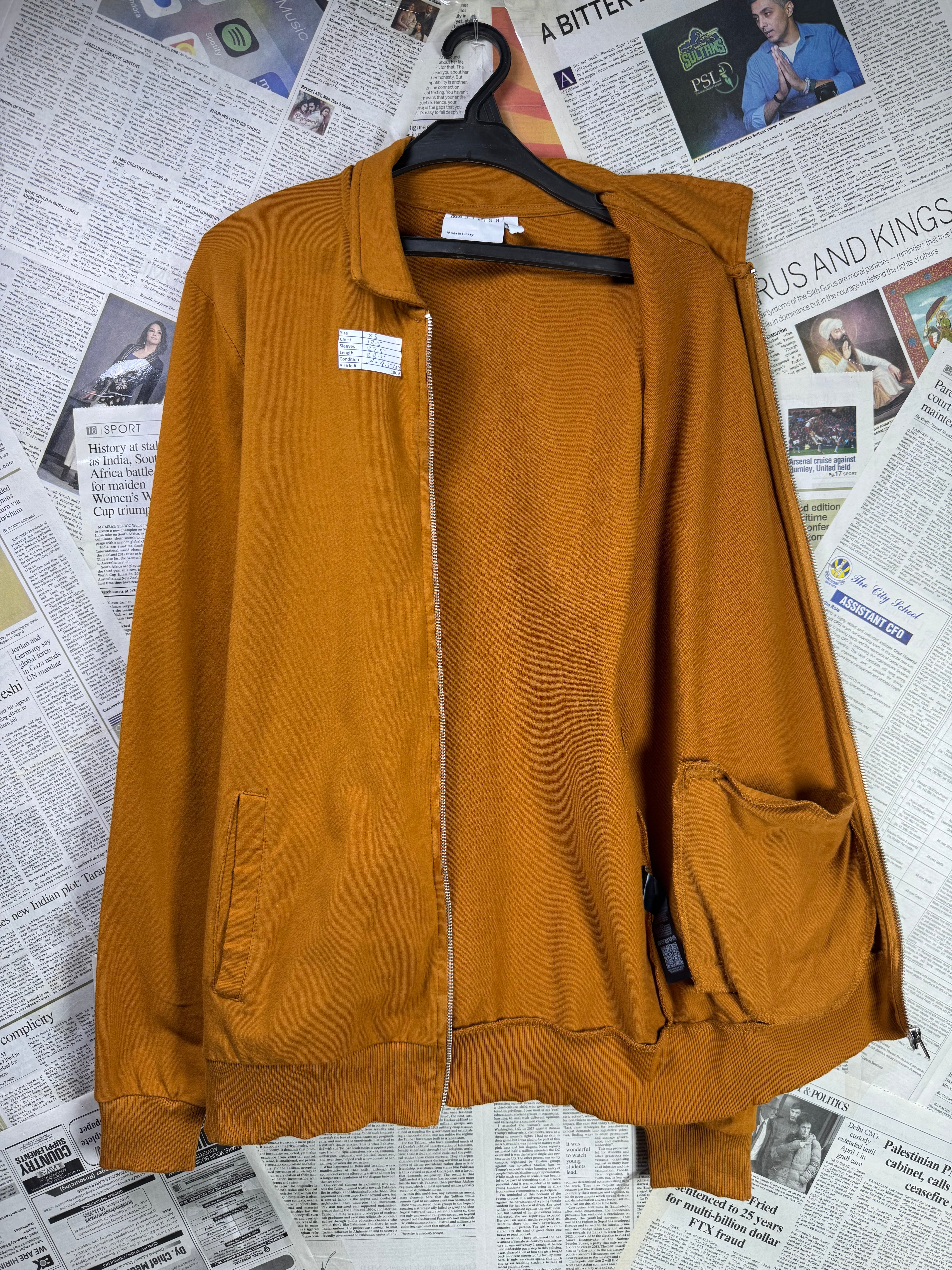 Asos® XS | Chest: 18.5" | Dark Mustard | Light Jacket | Lining: Stretch | 1809 - Genuine Maal