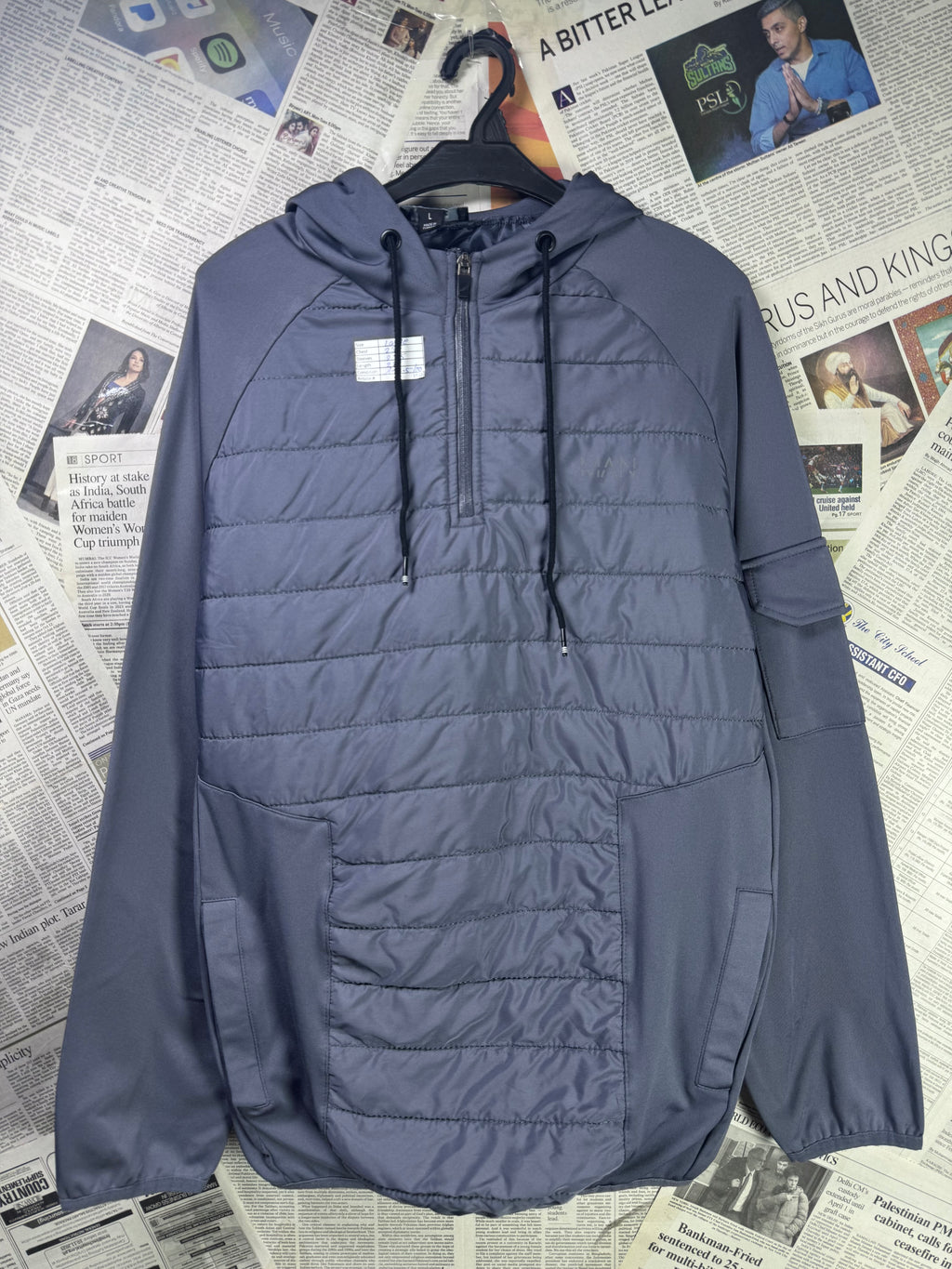 MAN® Large | Chest: 23" | Grey | Hoodie | Inner: Fleece | 1832 - Genuine Maal