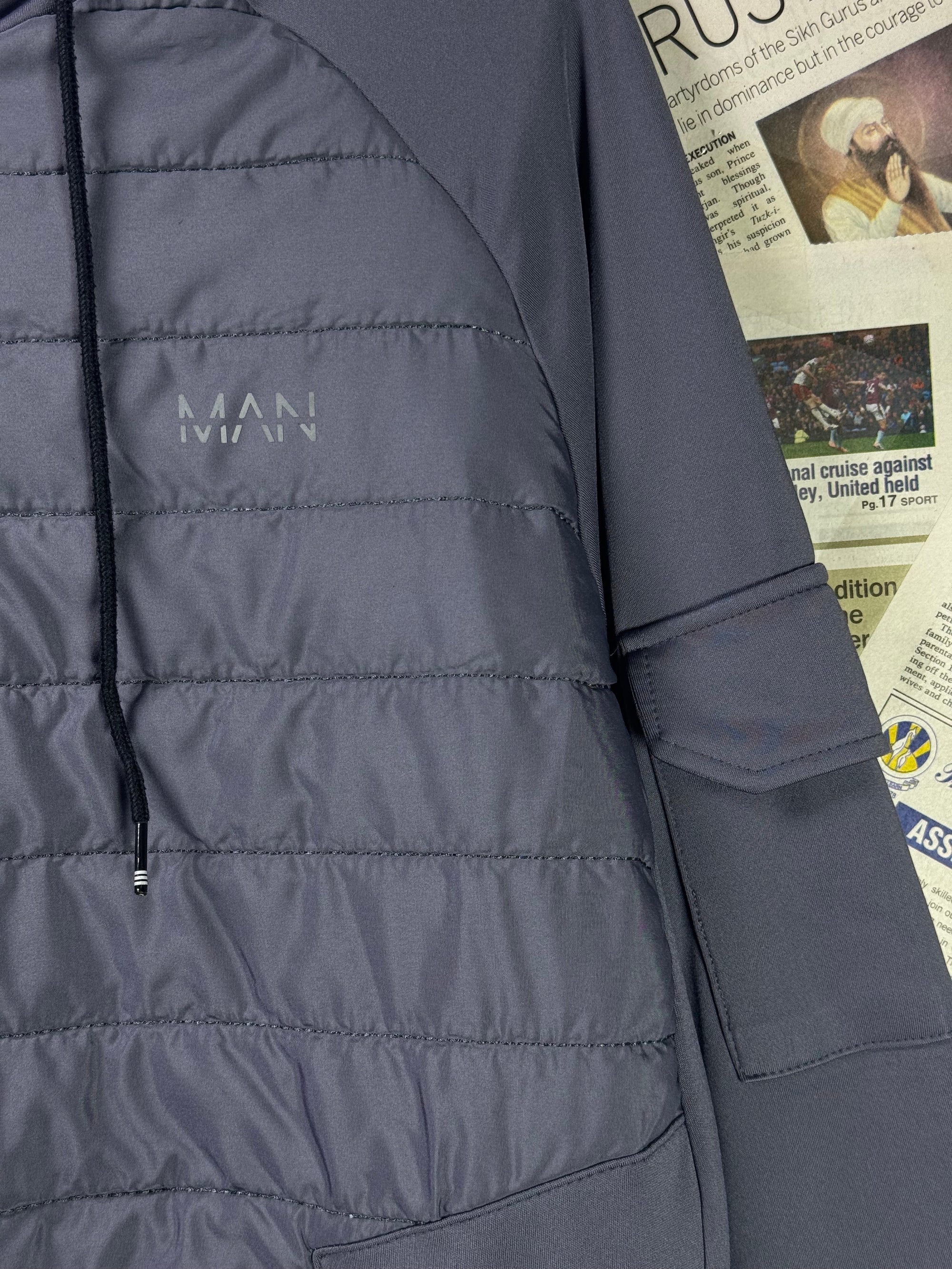 MAN® Large | Chest: 23" | Grey | Hoodie | Inner: Fleece | 1832 - Genuine Maal