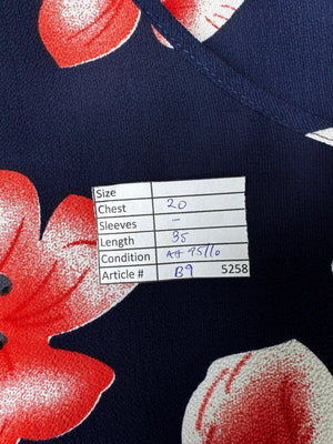 Only® Large | Bust: 20" | Floral Print | Mini Dress | B9 - 5258 - Genuine Maal