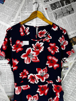 Only® Large | Bust: 20" | Floral Print | Mini Dress | B9 - 5258 - Genuine Maal