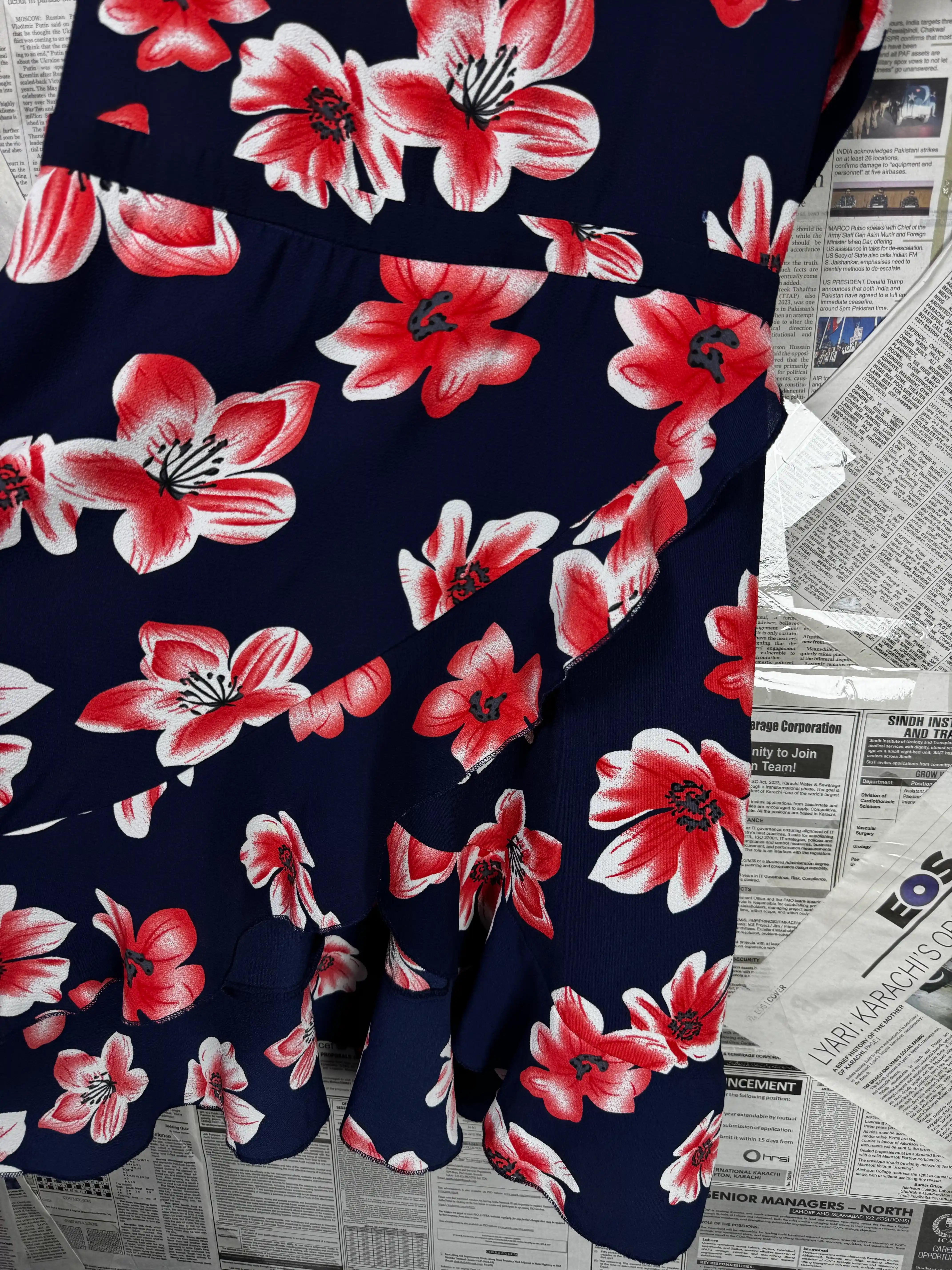 Only® Large | Bust: 20" | Floral Print | Mini Dress | B9 - 5258 - Genuine Maal